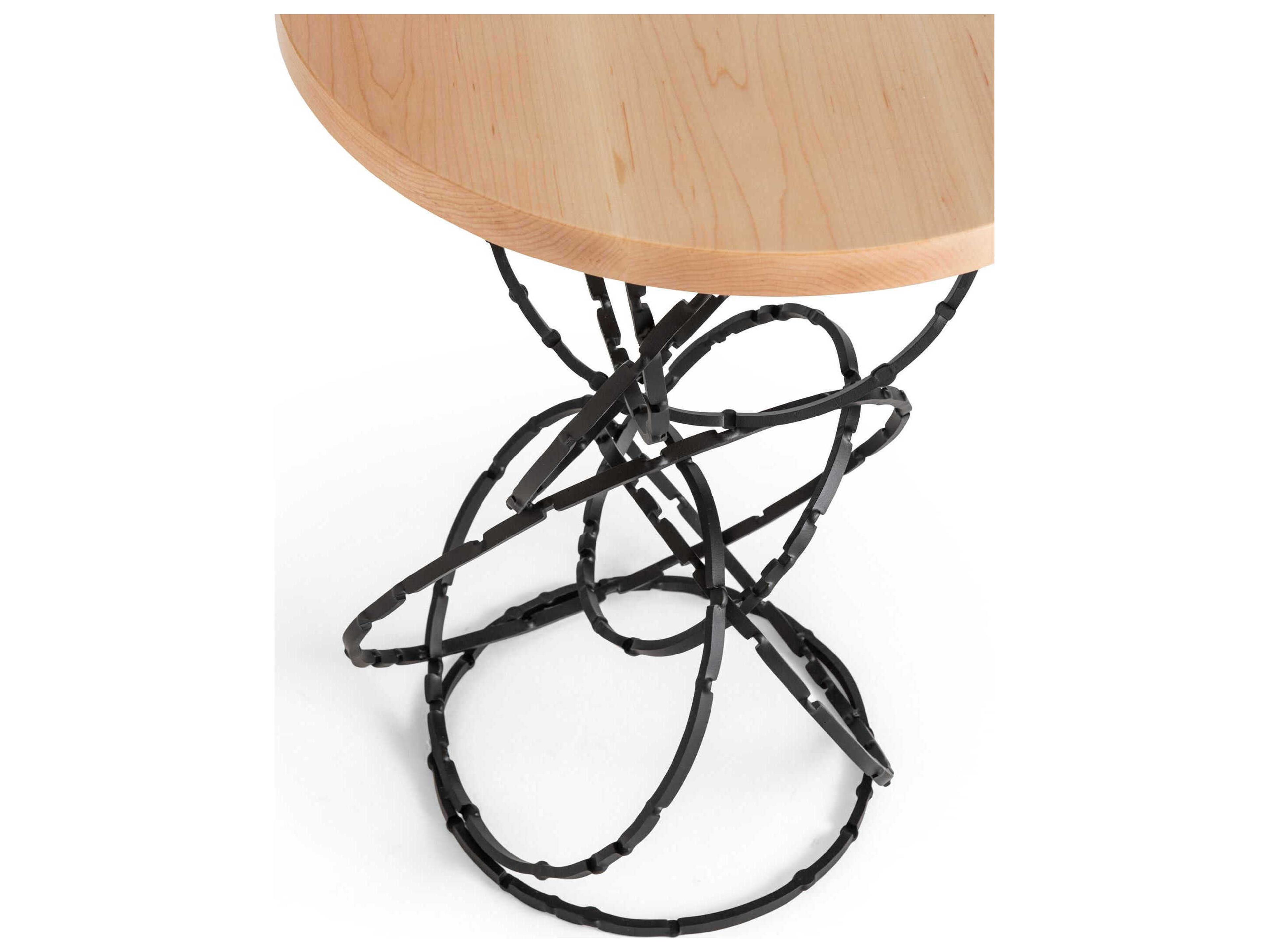 Hubbardton Forge Olympus Round Wood End Table