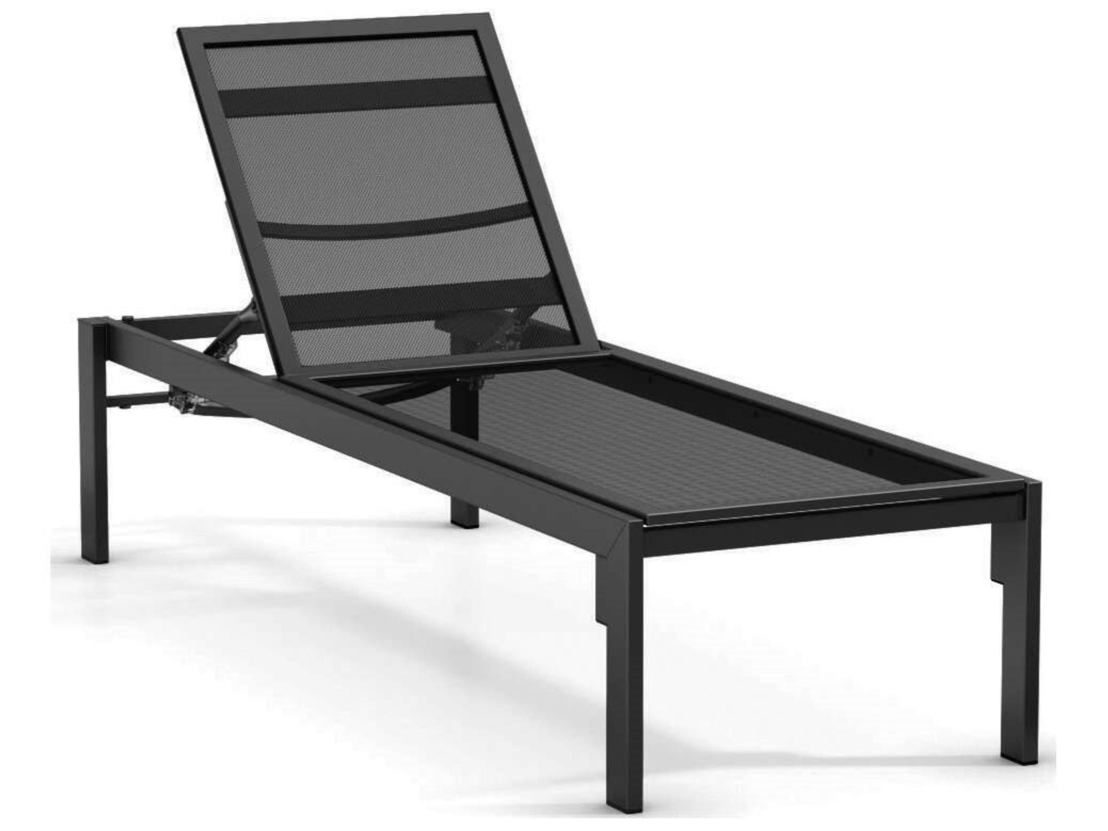 Allure Mesh Aluminum Metal Outdoor Patio Chaise Lounge Set of 2