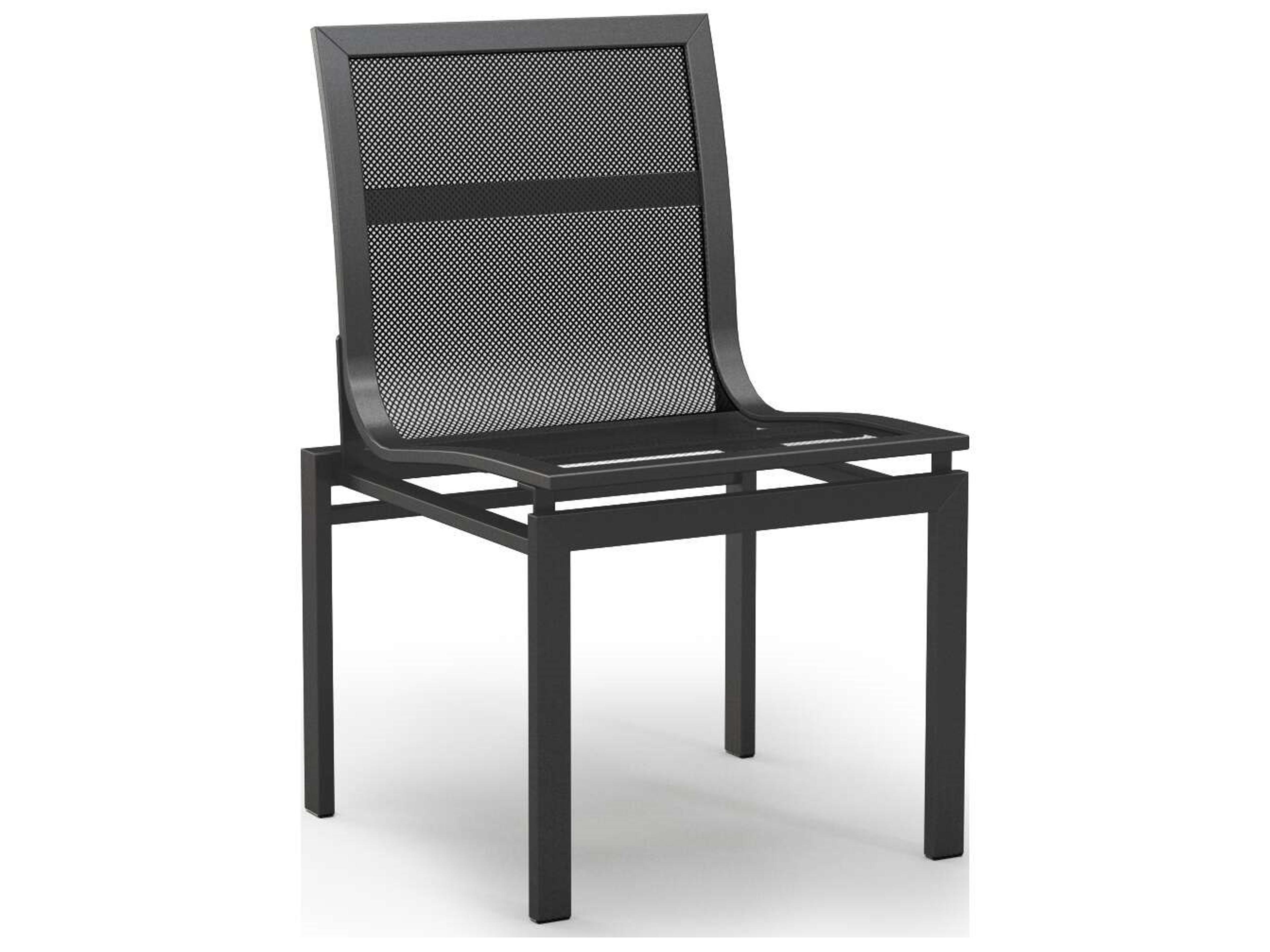 Allure Mesh Armless Dining Chair Stackable Outdoor