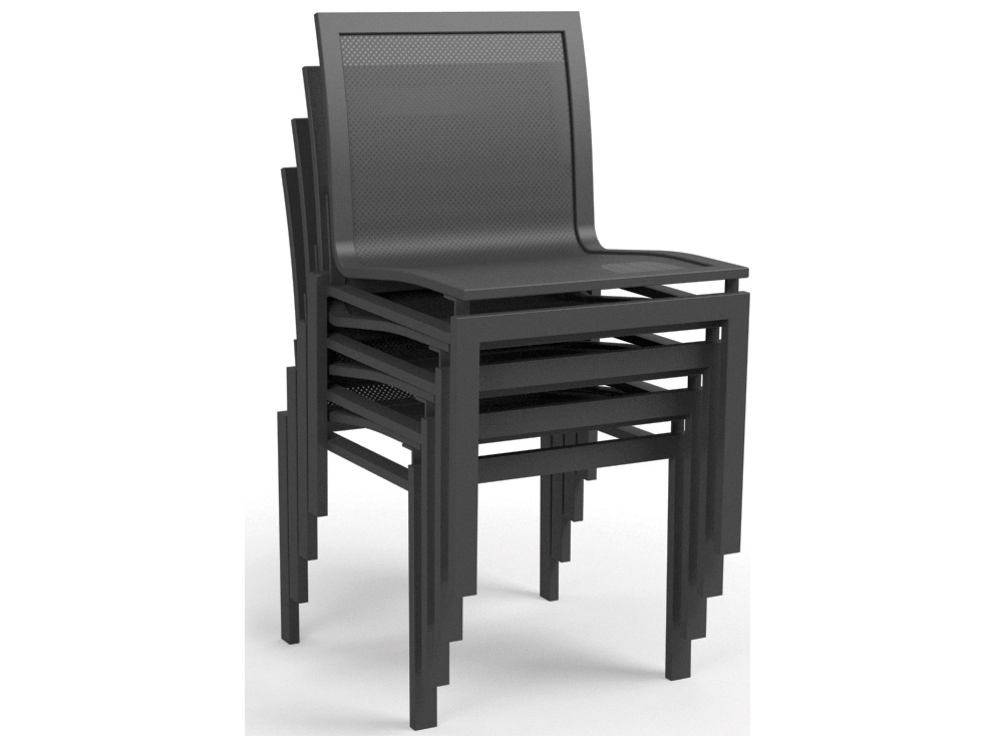 Homecrest Allure Mesh Aluminum Stackable Outdoor Dining Side Chair