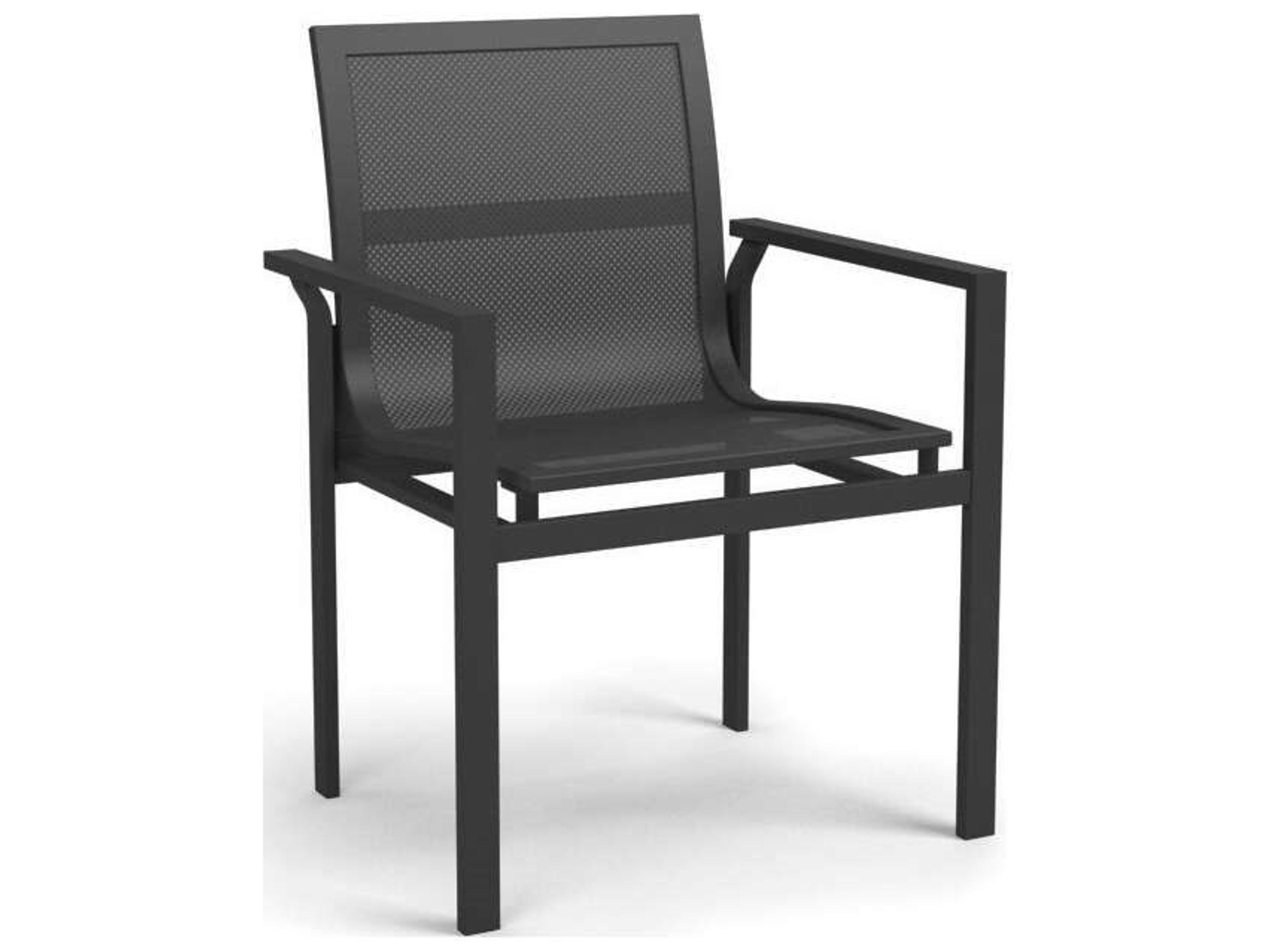 Allure Mesh Aluminum Stackable Outdoor Dining Arm Chair