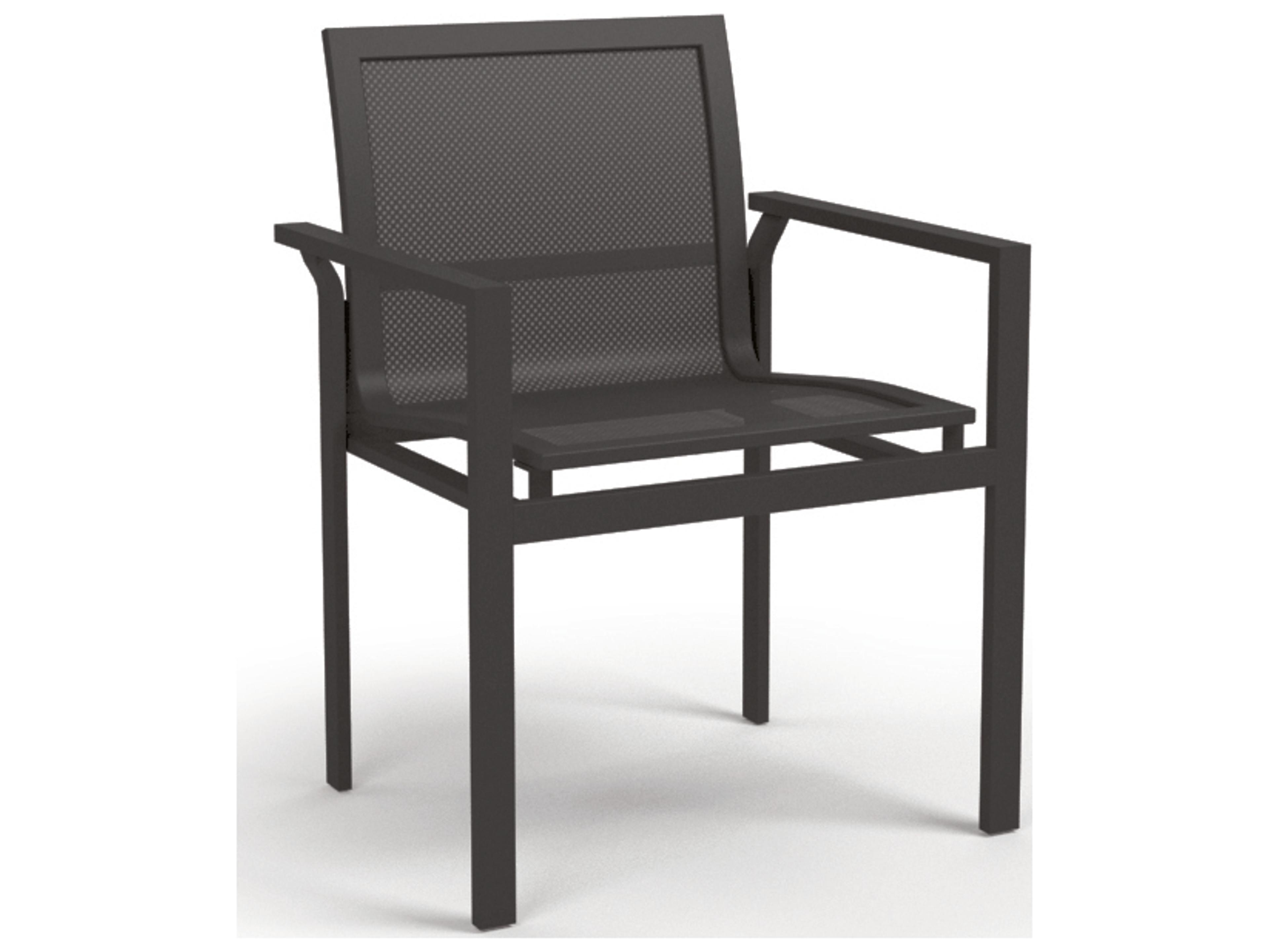 Allure Mesh Aluminum Stackable Outdoor Dining Arm Chair