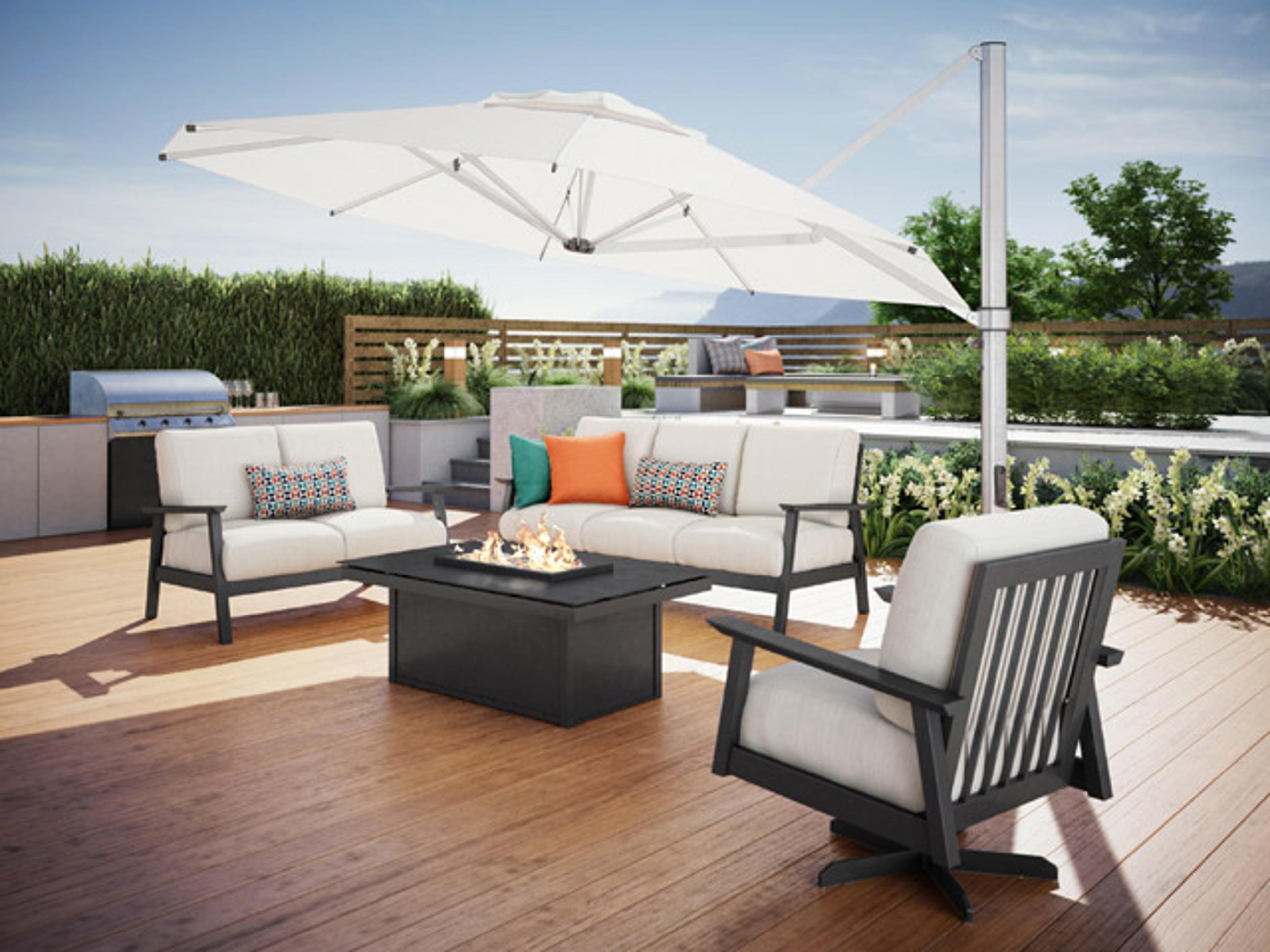 Homecrest Mode Aluminum Rectangular Fire Pit Table Top