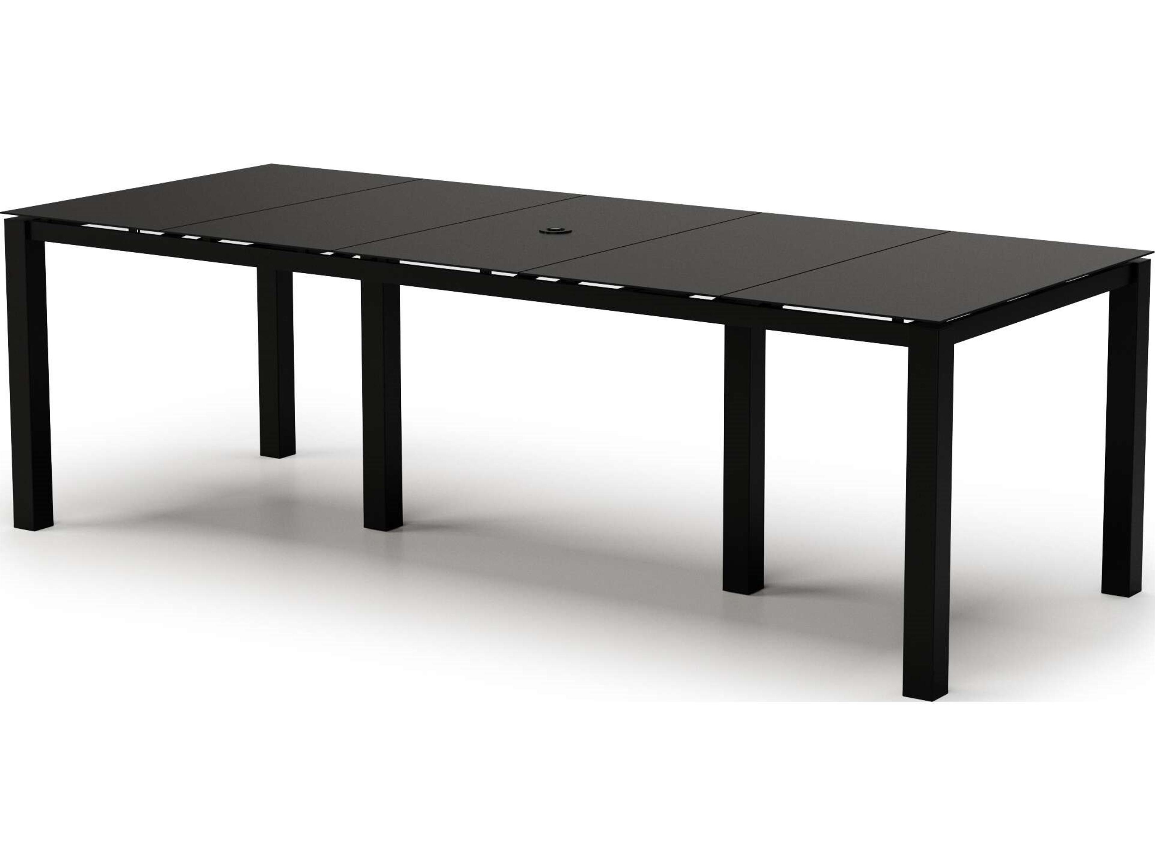 Mode Aluminum Rectangular Patio Counter Table with Umbrella Hole