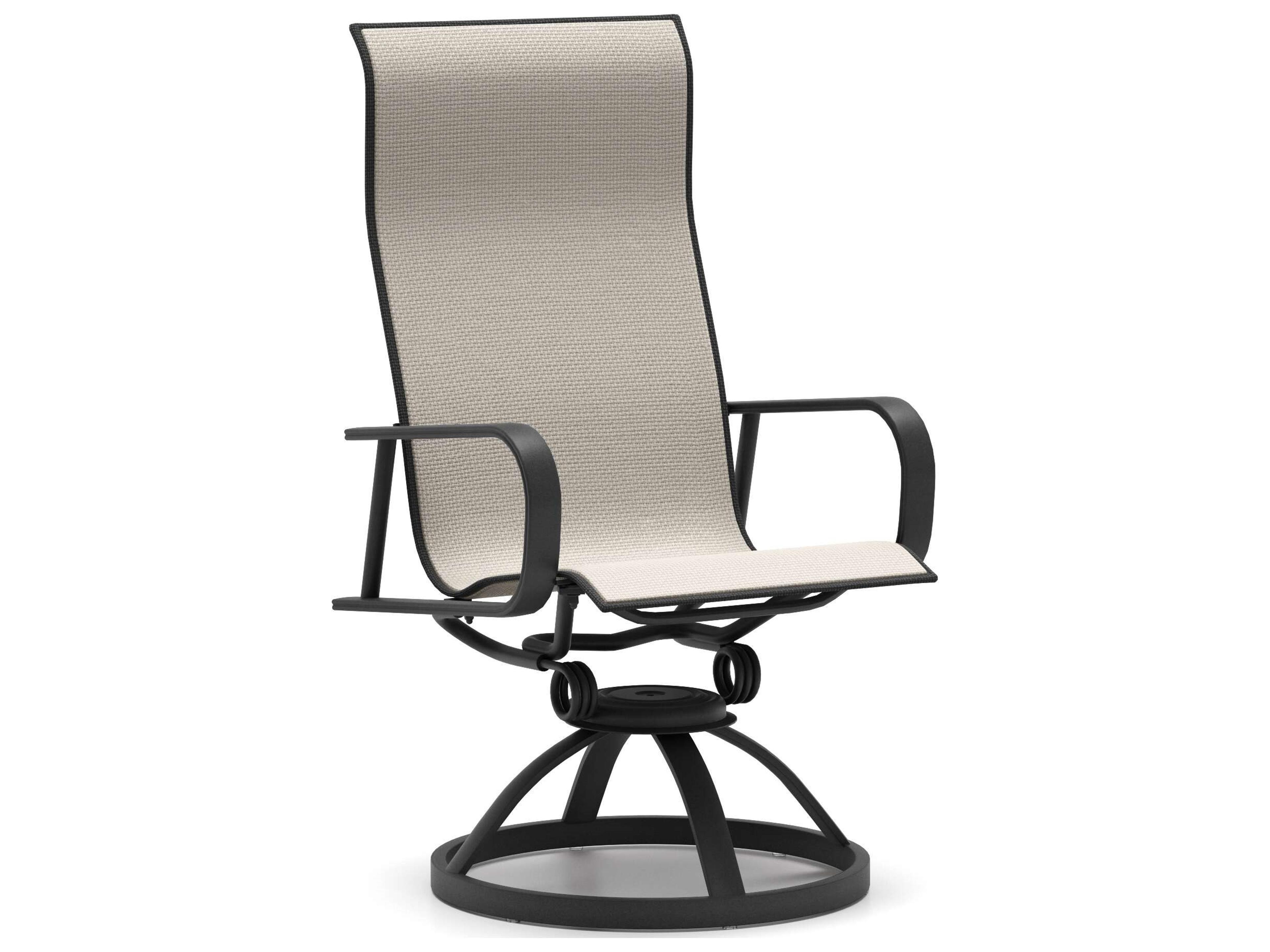 Kashton Sling High Back Swivel Rocker Dining Chair