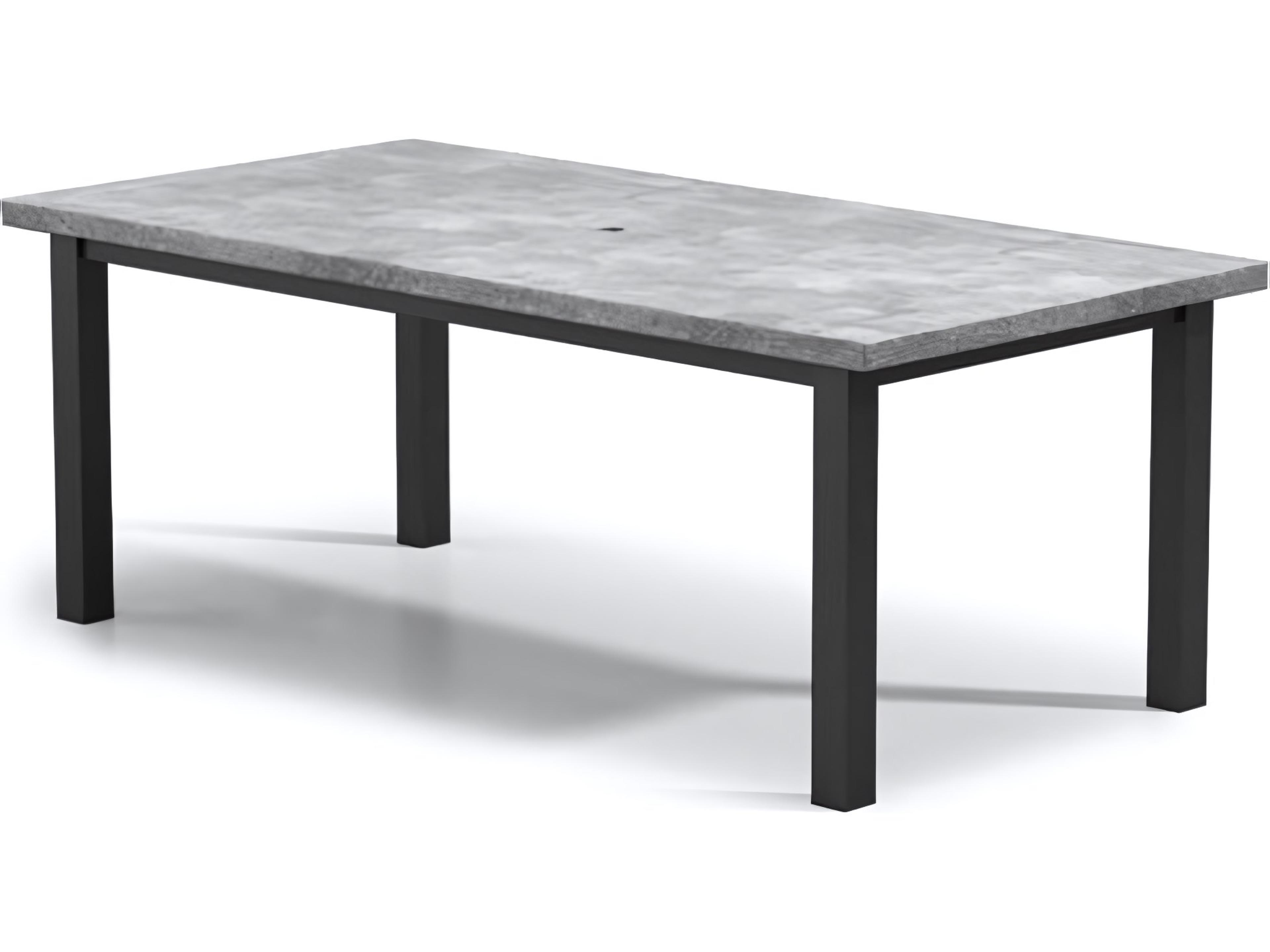 Concrete Natural Series 84" x 42" Rectangular Dining Table in Post Base
