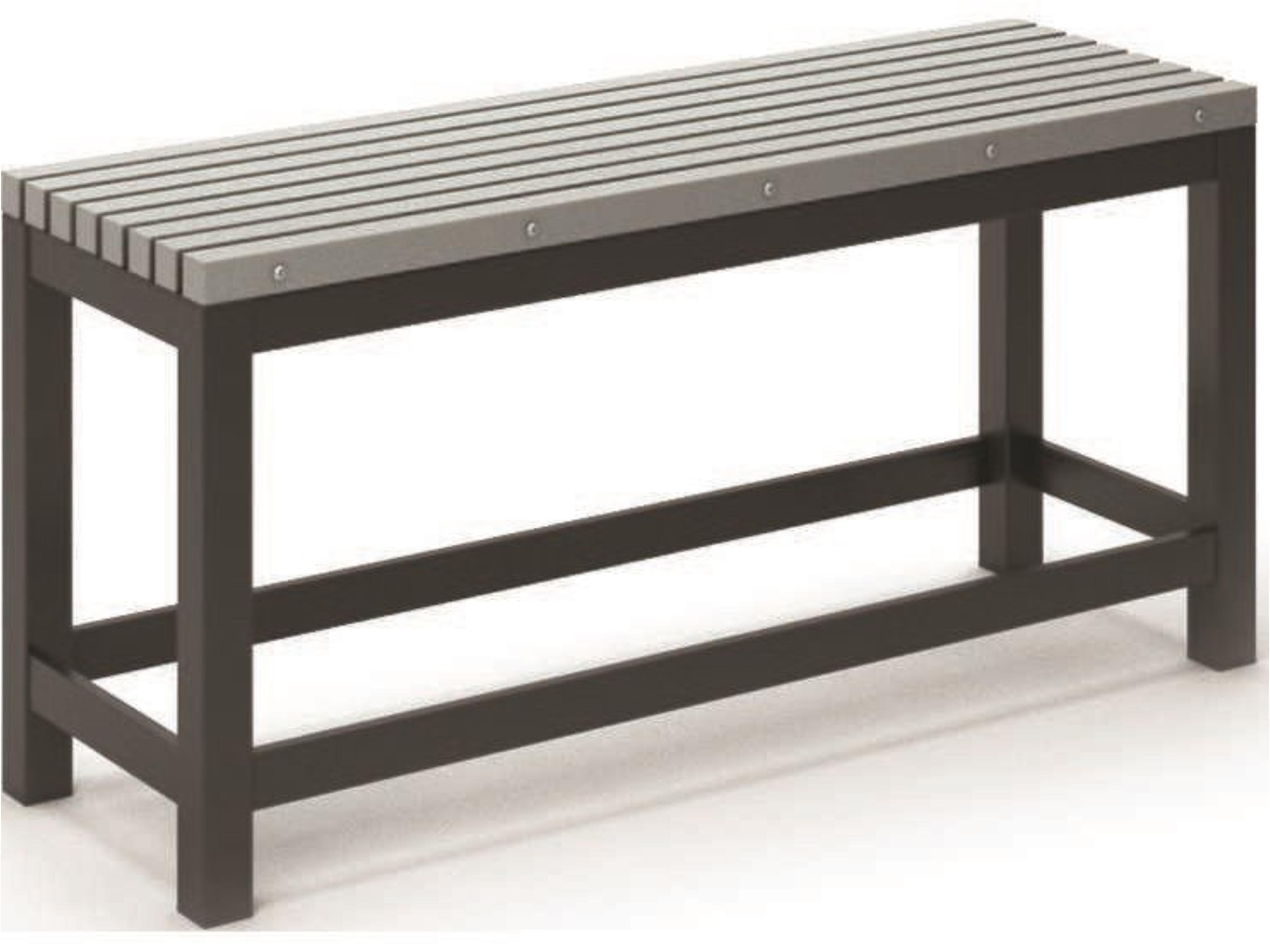 Eden Counter Bench Outdoor Aluminum