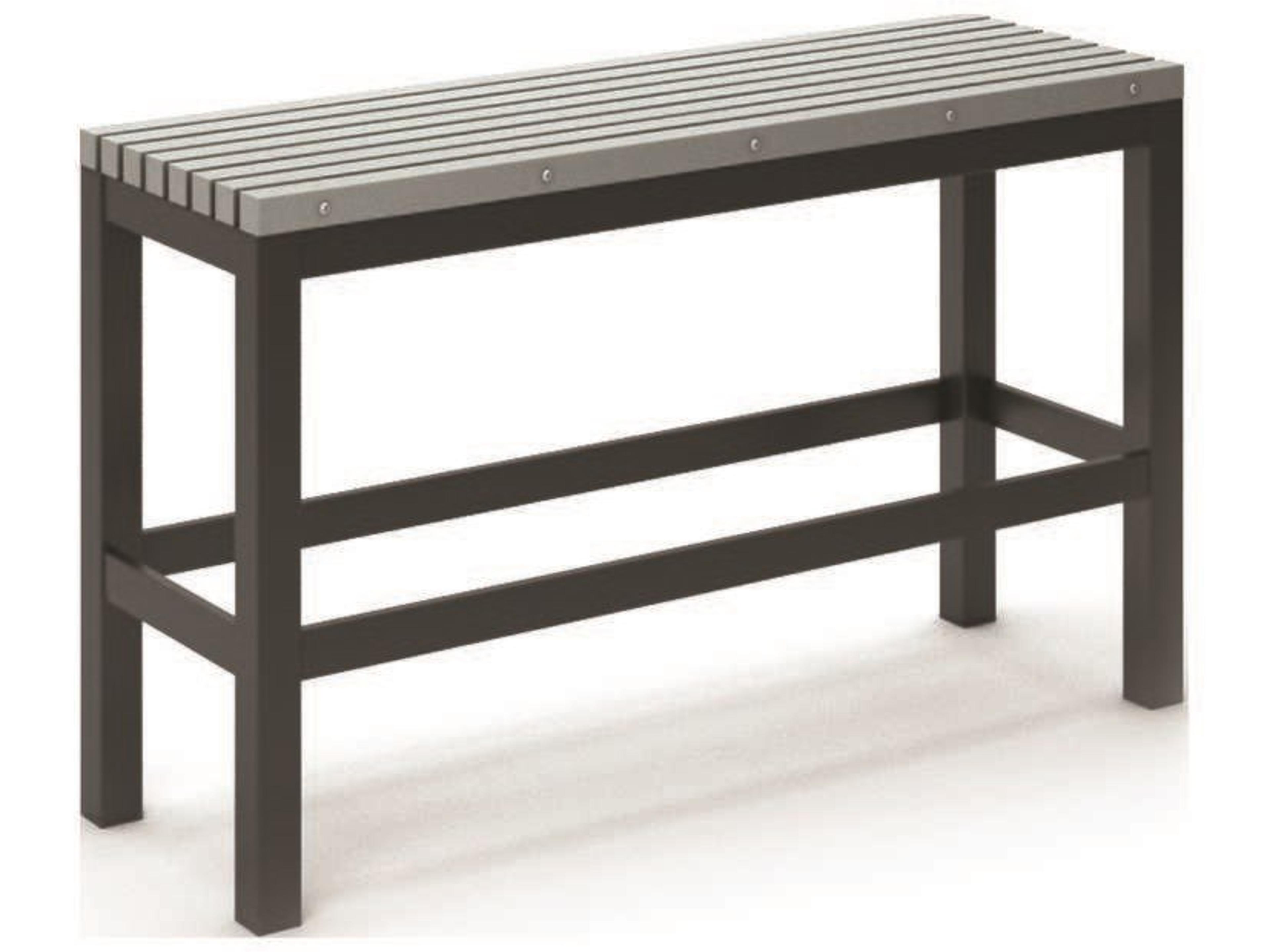 Eden Aluminum Slat Bar Outdoor Patio Bench