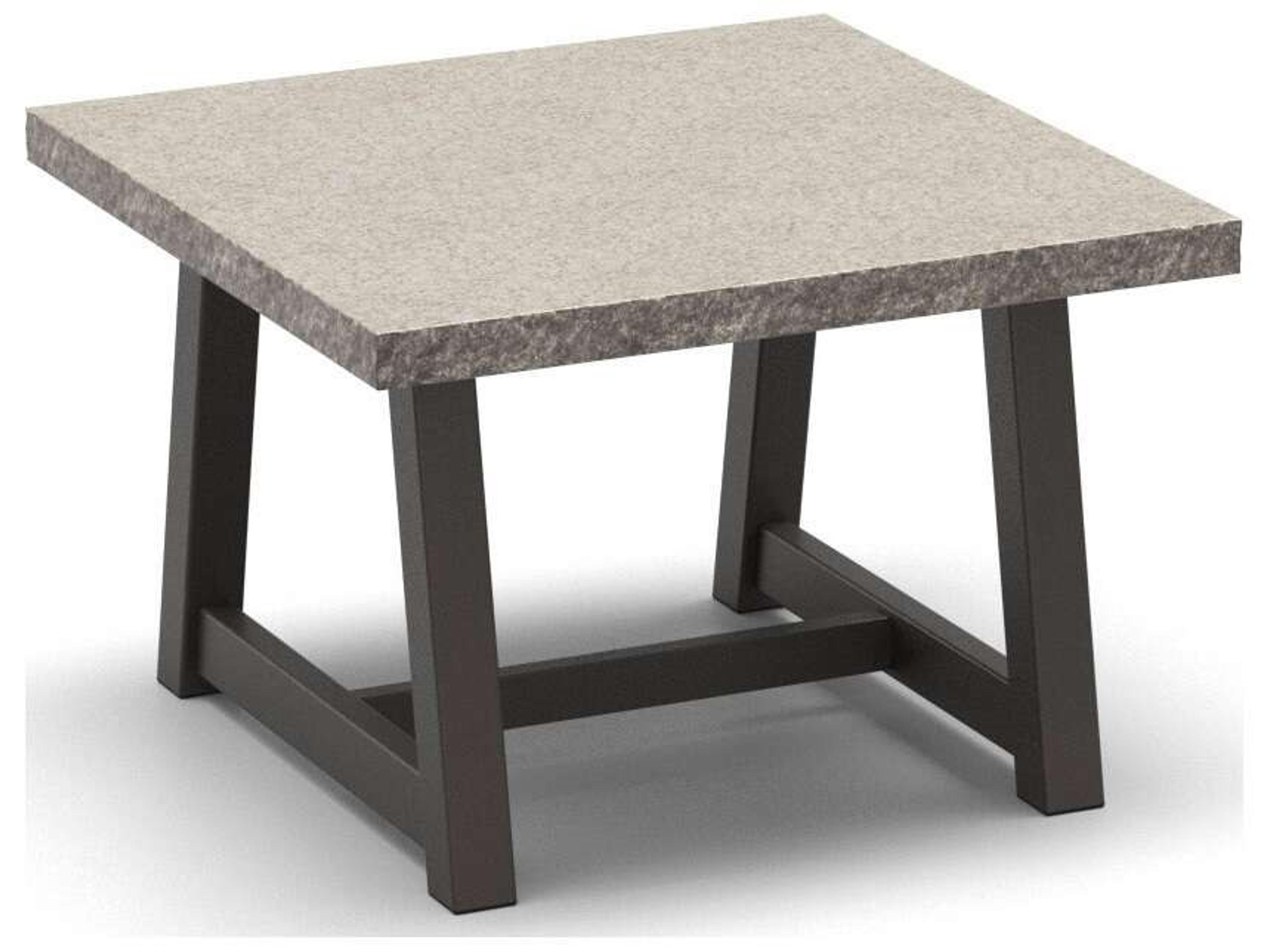 Shadow Rock Natural Series 24" Square Side Table in Trestle Base