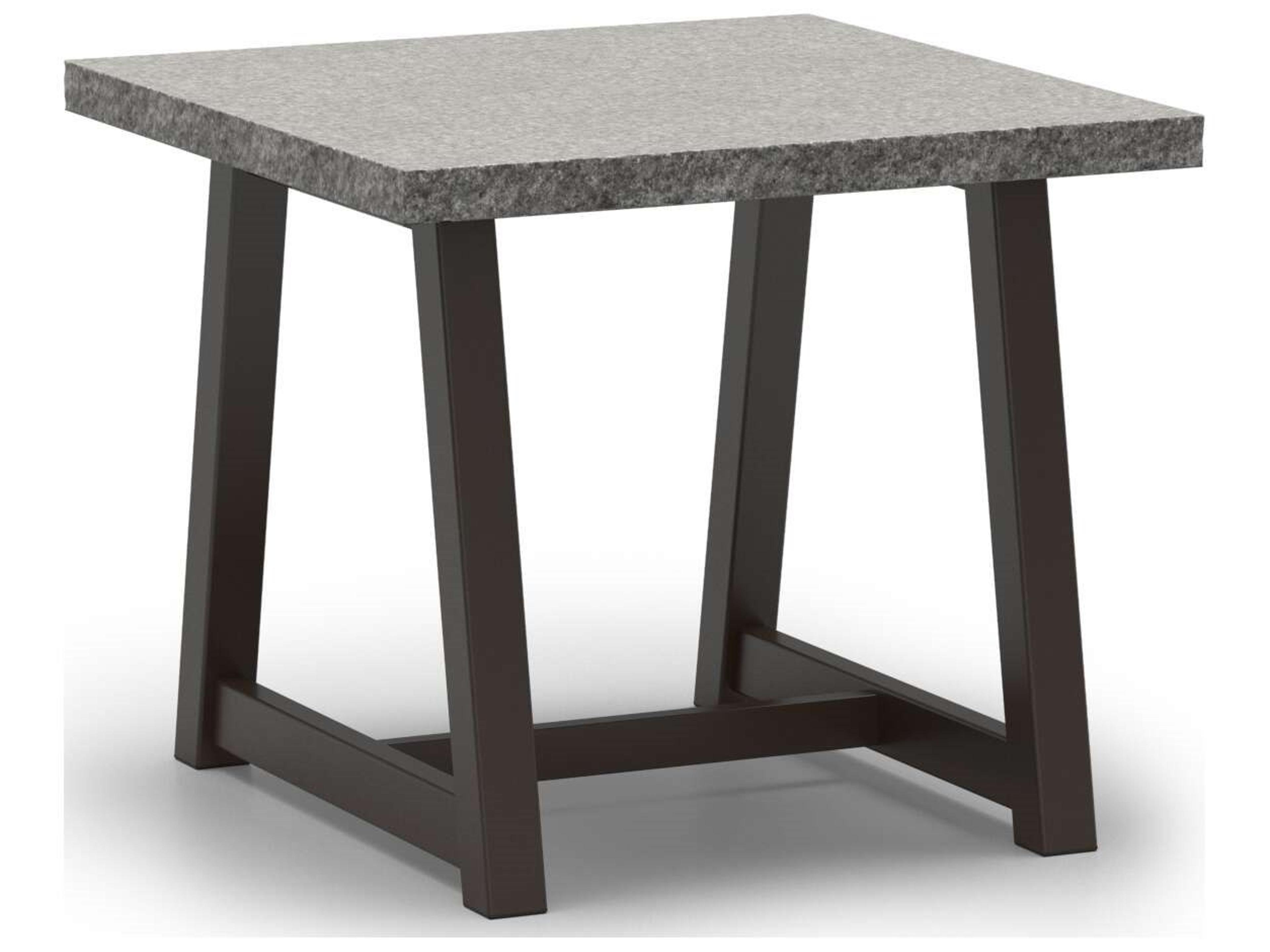 Shadow Rock Natural Series 24" Square Side Table in Trestle Base