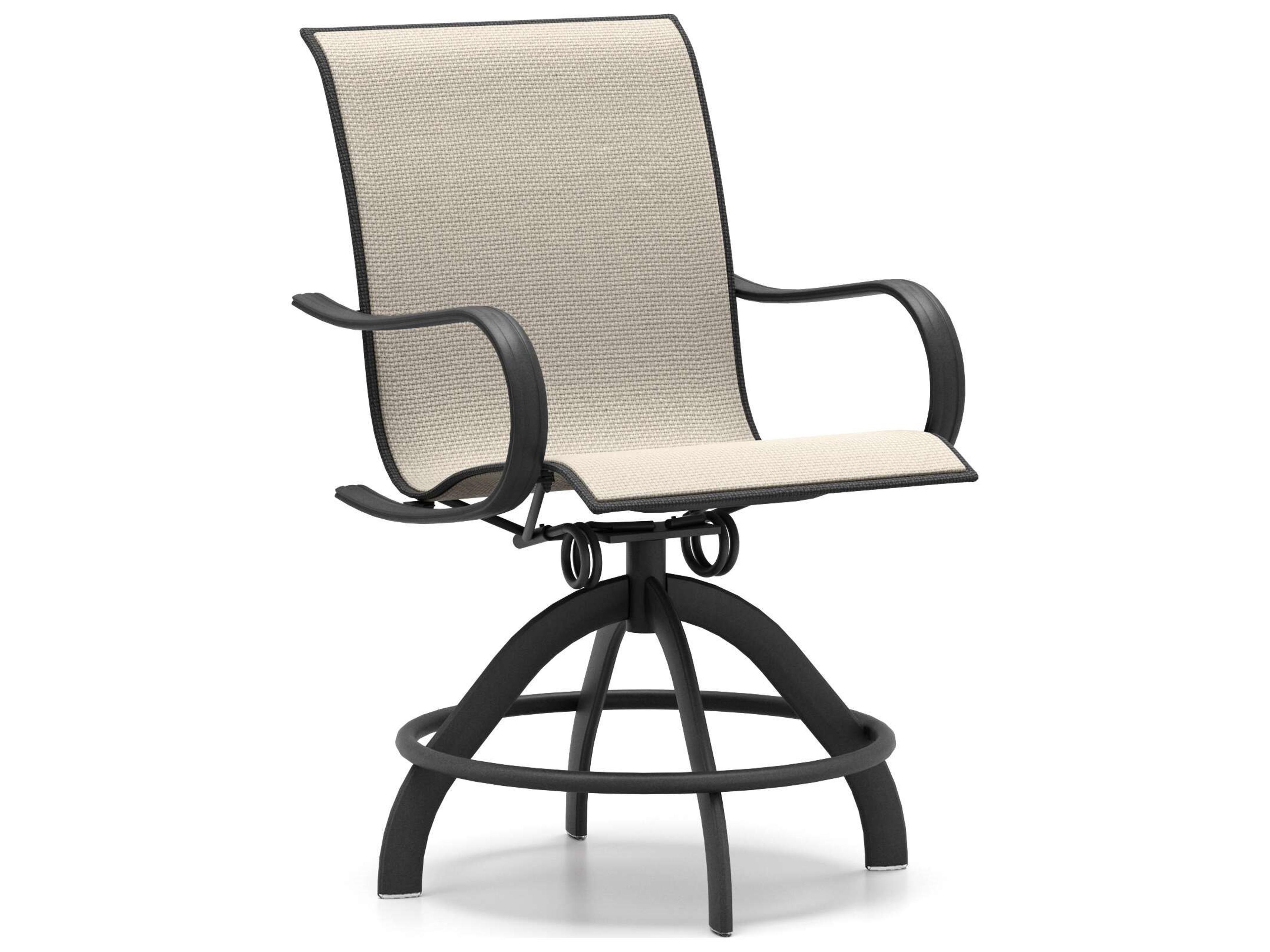 Holly Hill Sling Swivel Rocker Counter Stool Aluminum