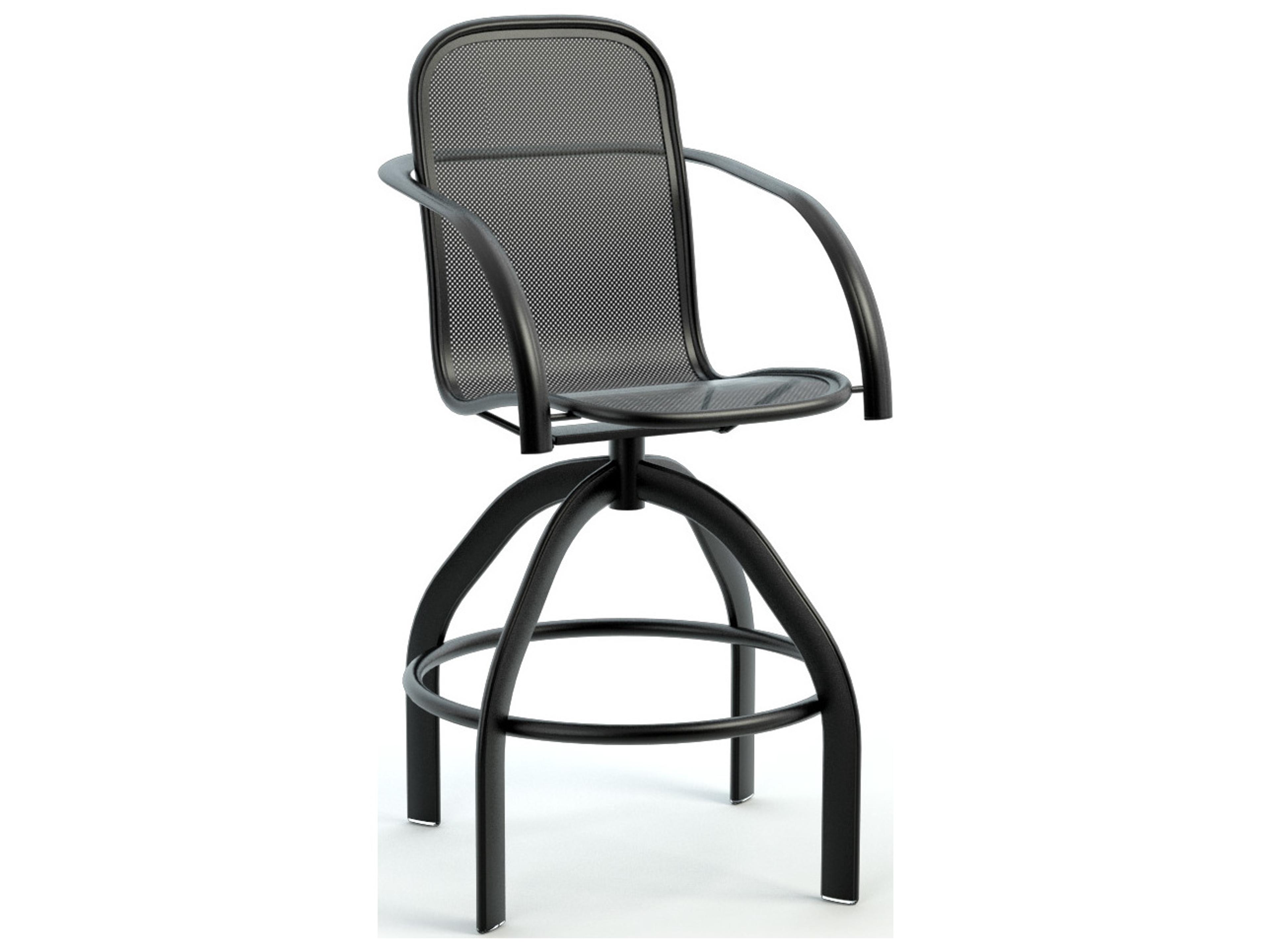 Florida Mesh Aluminum Swivel Patio Bar Stool
