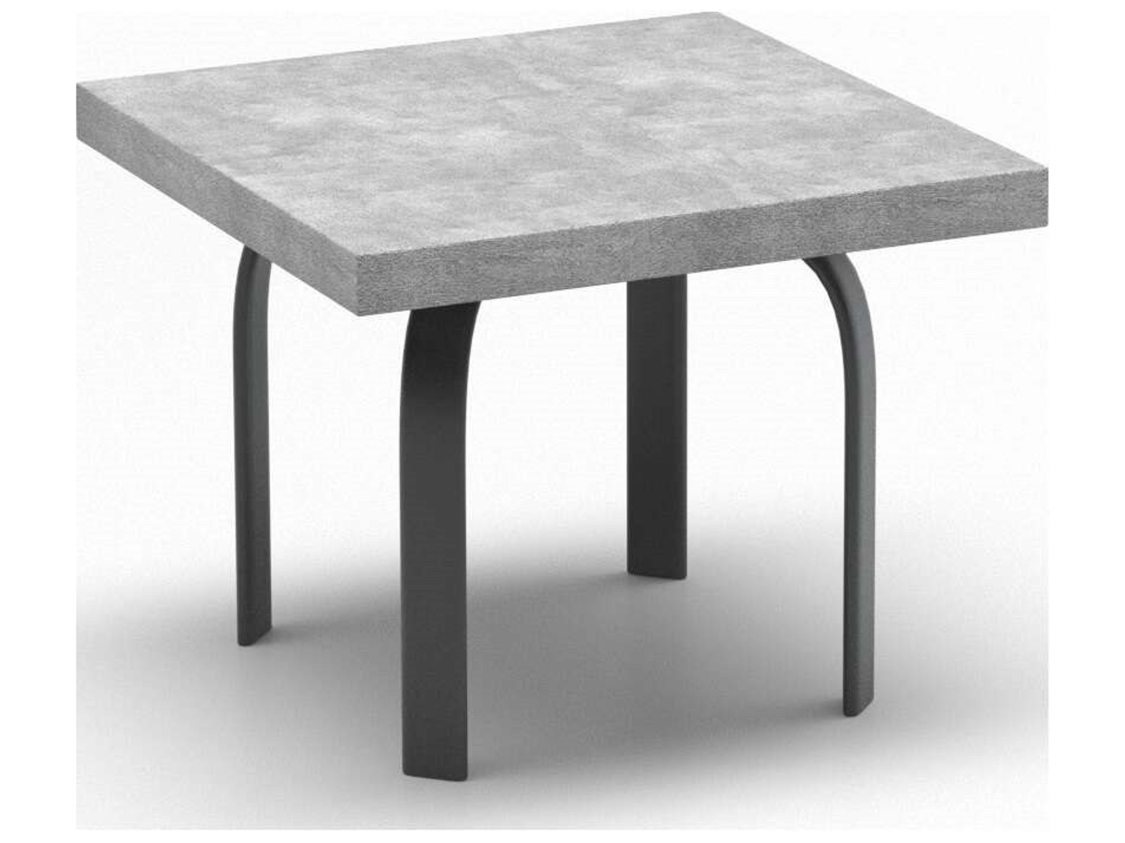 Concrete Natural Series 24" Square Side Table in Universal Base