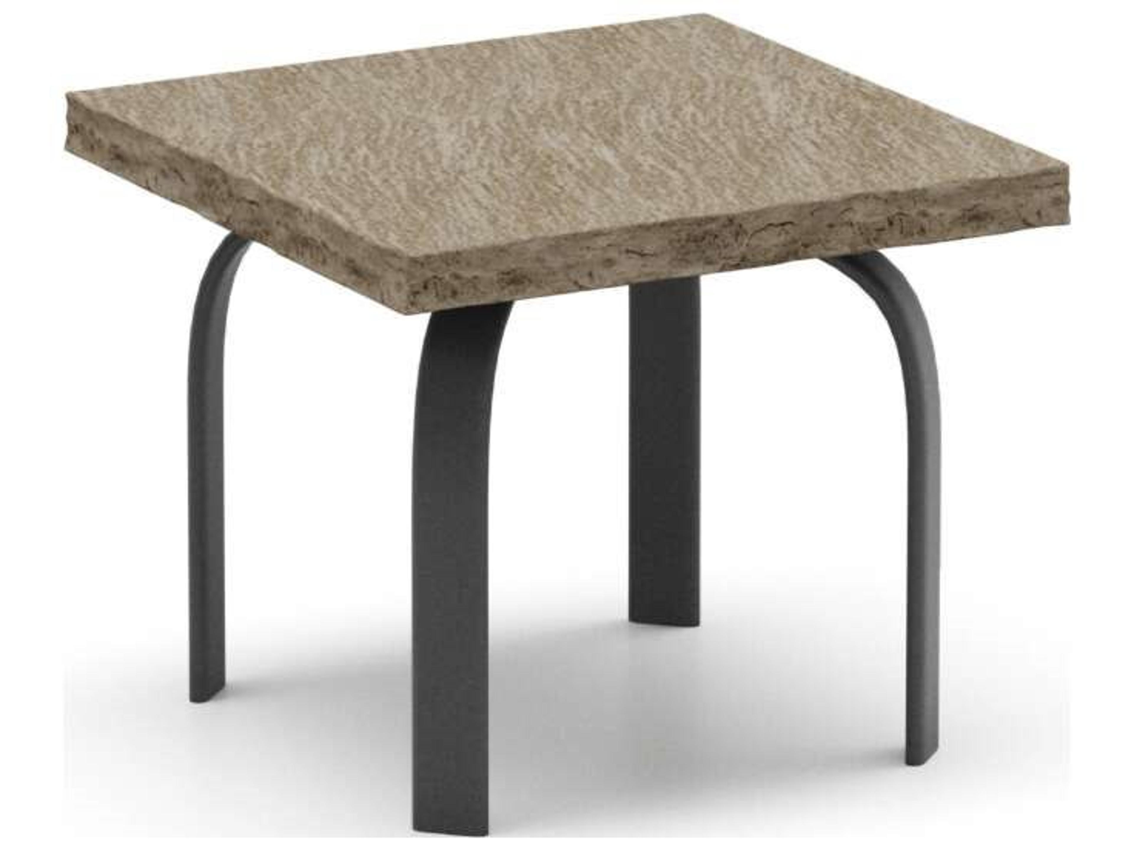 Slate Natural Series Aluminum 24" Square End Table