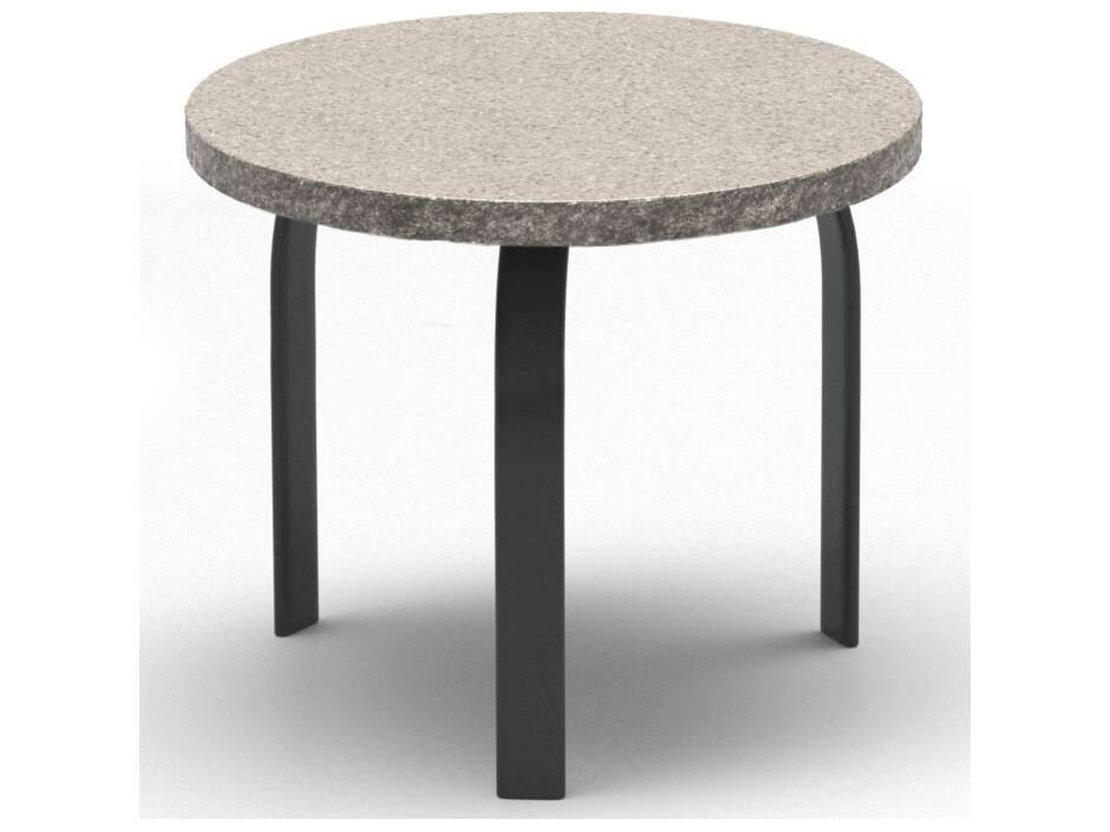 Shadow Rock Aluminum Round Patio End Table