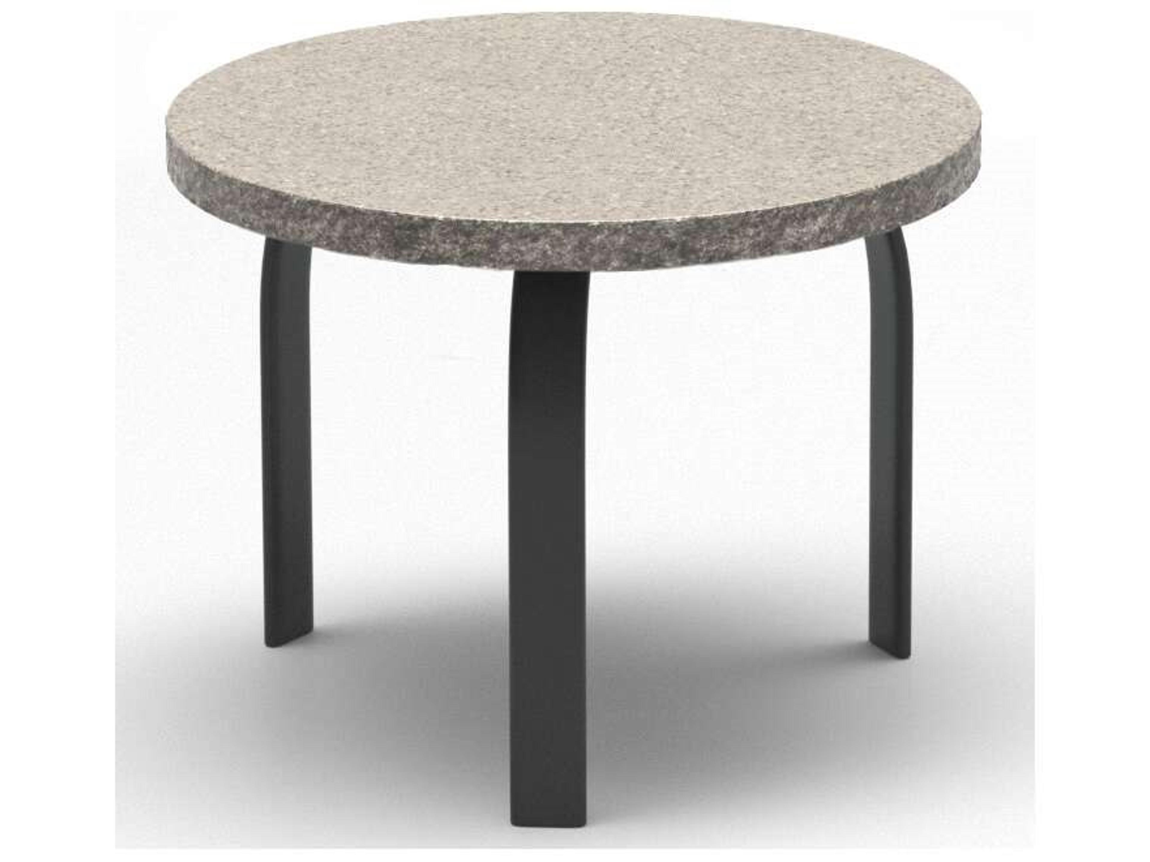 Shadow Rock Aluminum Round Outdoor End Table