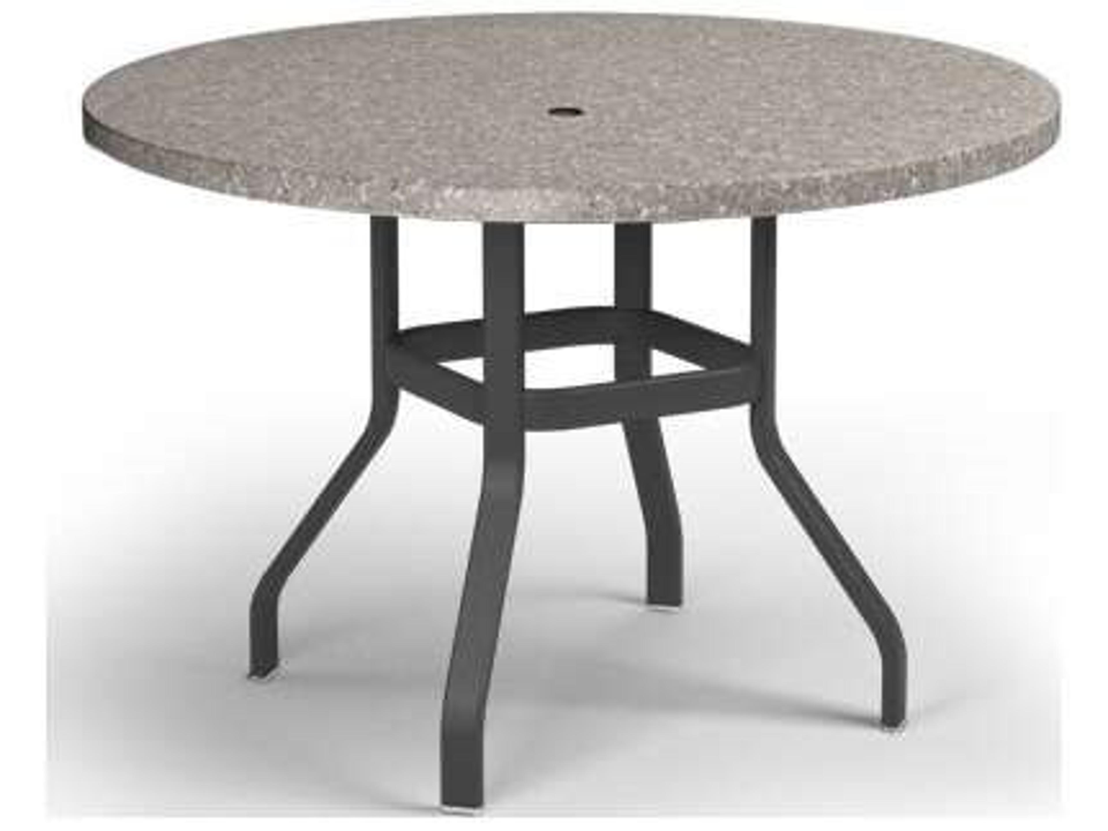 Shadow Rock Aluminum Round Outdoor Counter Table with Umbrella Hole
