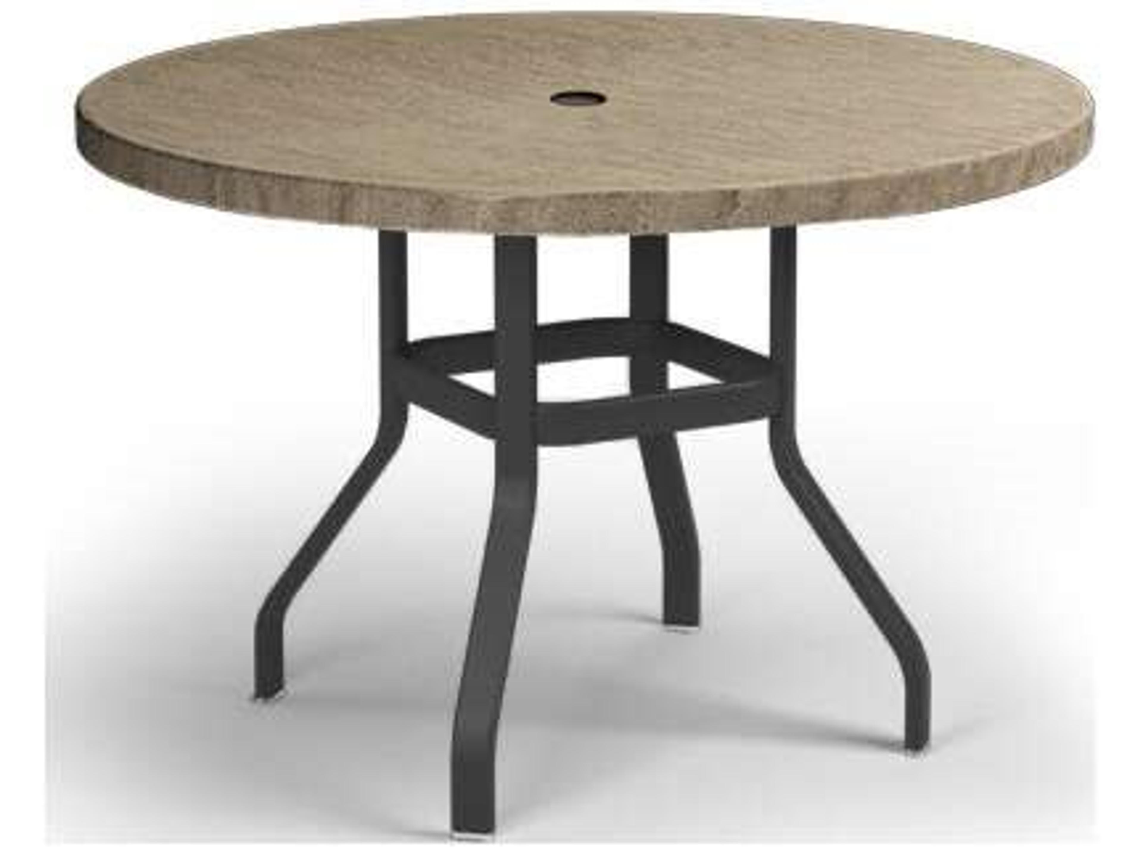Slate Aluminum Round Outdoor Counter Table