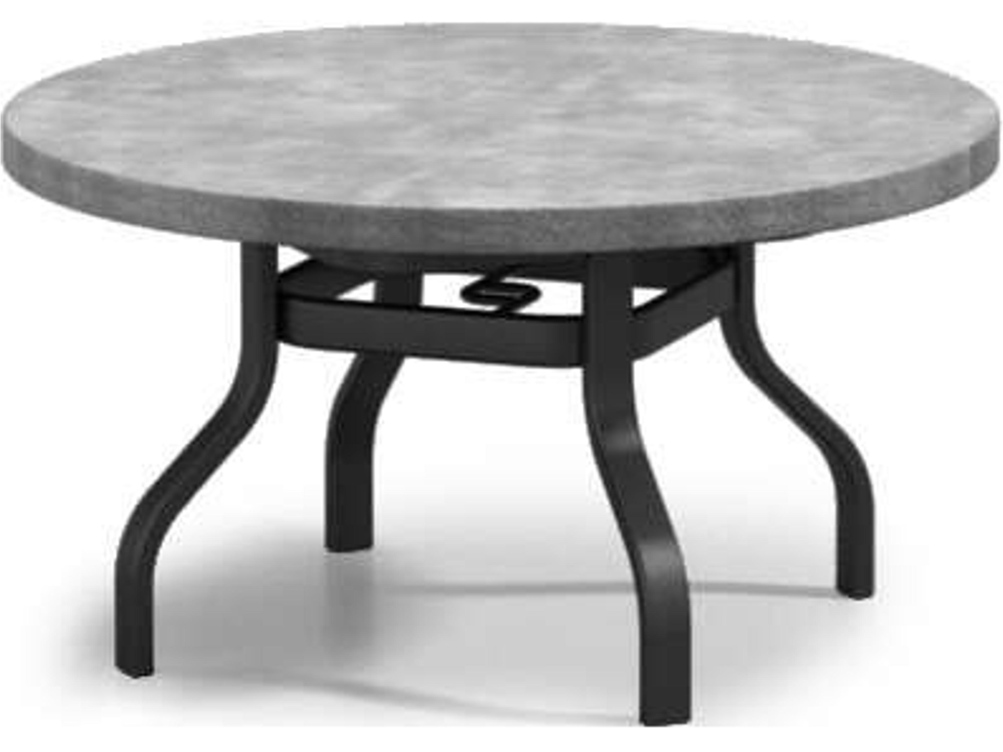 Concrete Aluminum Round Patio Chat Table