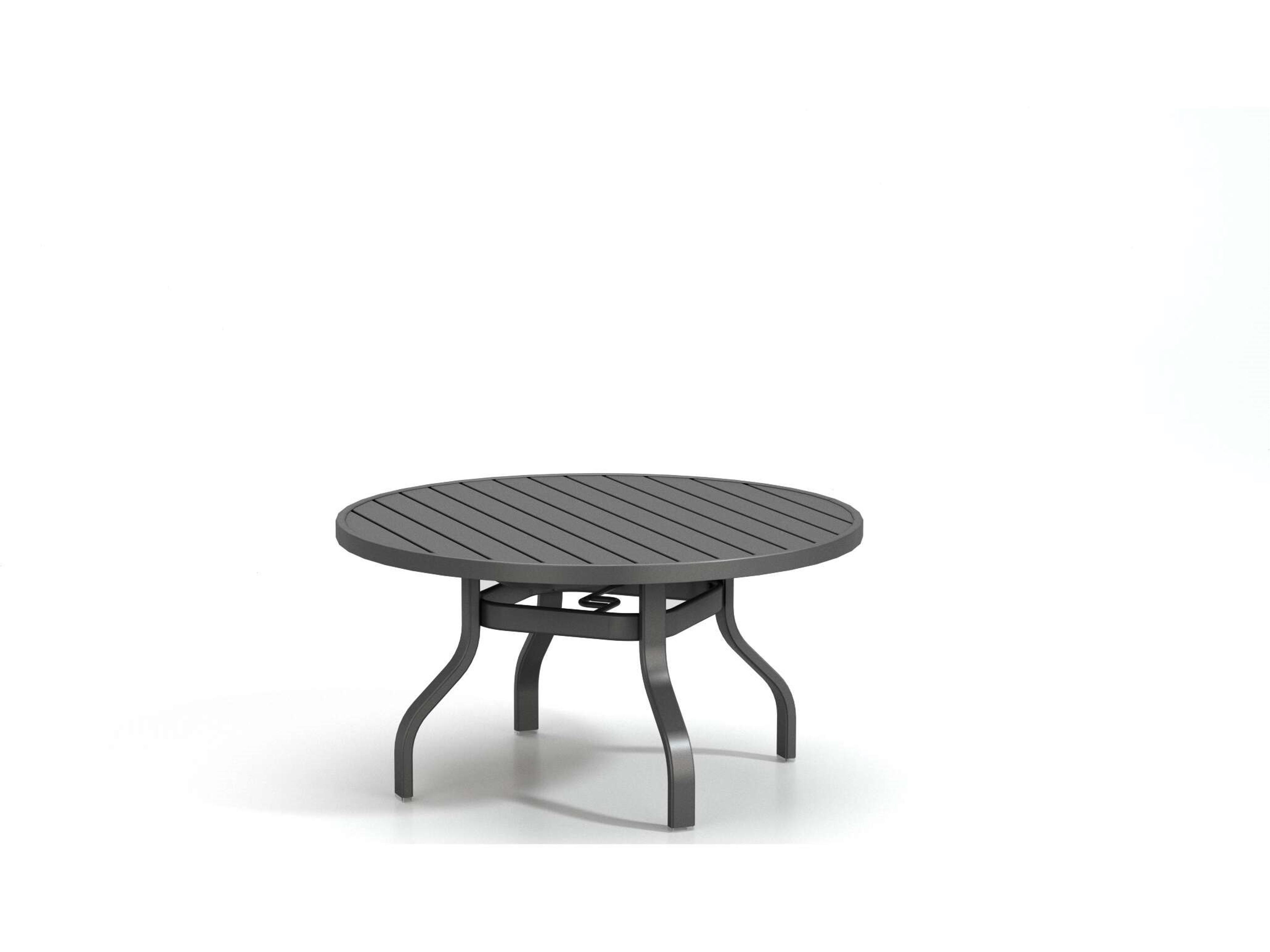 Latitude Aluminum Round Universal Base Outdoor Chat Table