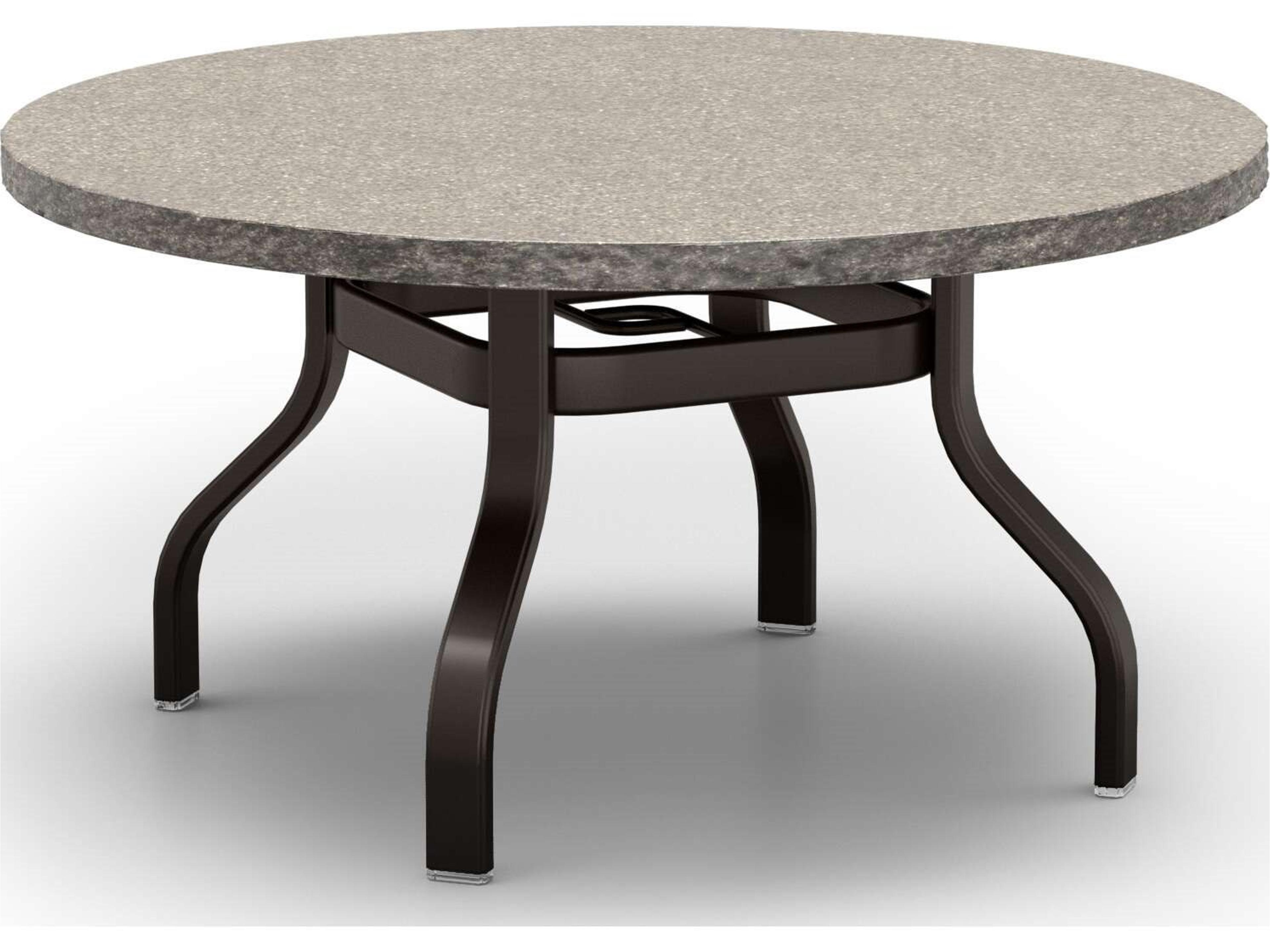 Shadow Rock Natural Series 42" Round Chat Table with Umbrella Hole in Universal Base