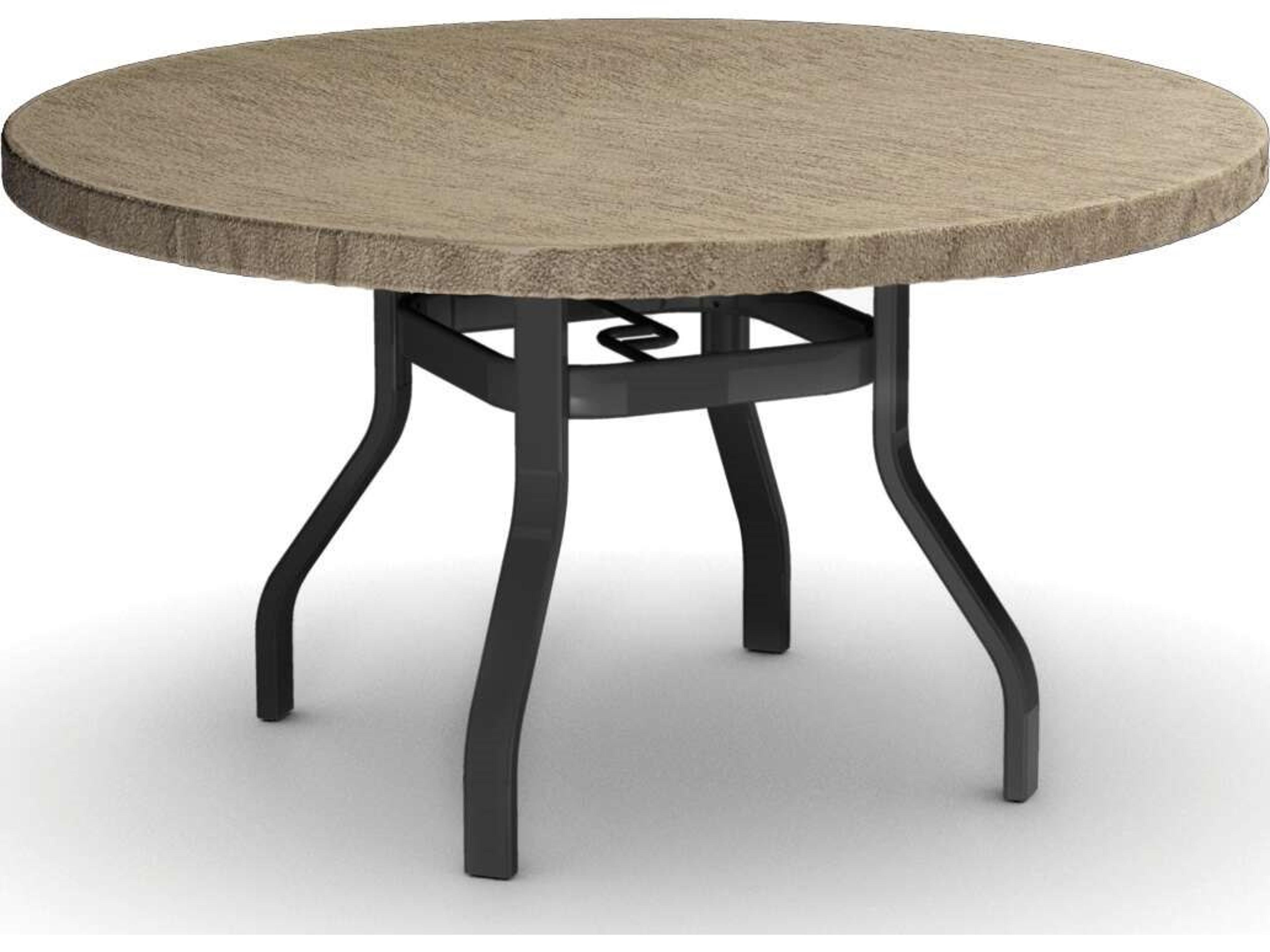 Slate Natural Series Aluminum 42" Round Dining Table