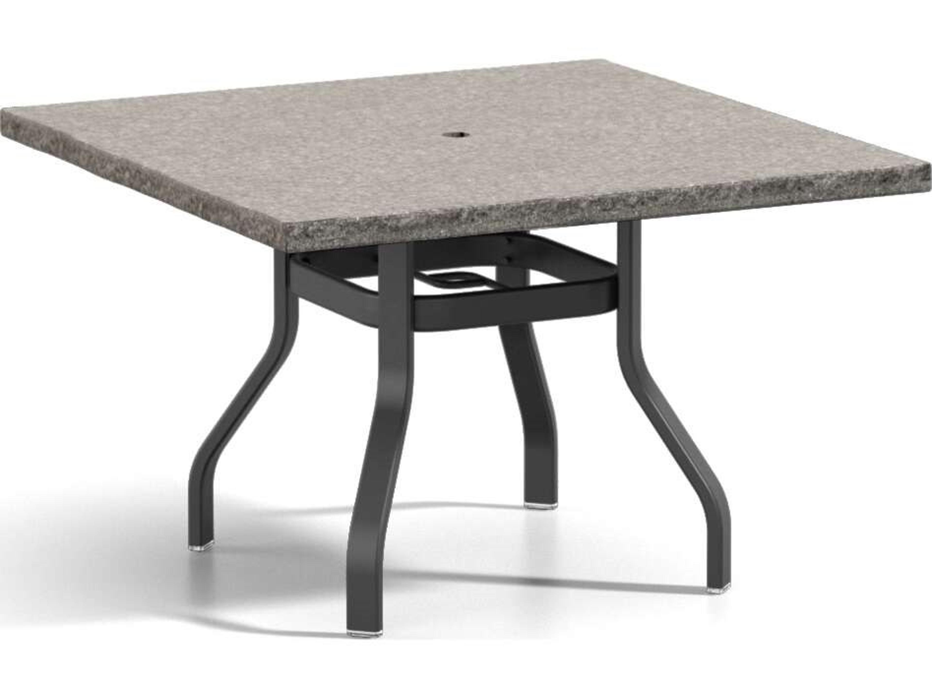 Shadow Rock Natural Series 42" Round Dining Table in with Umbrella Hole in Universal Base