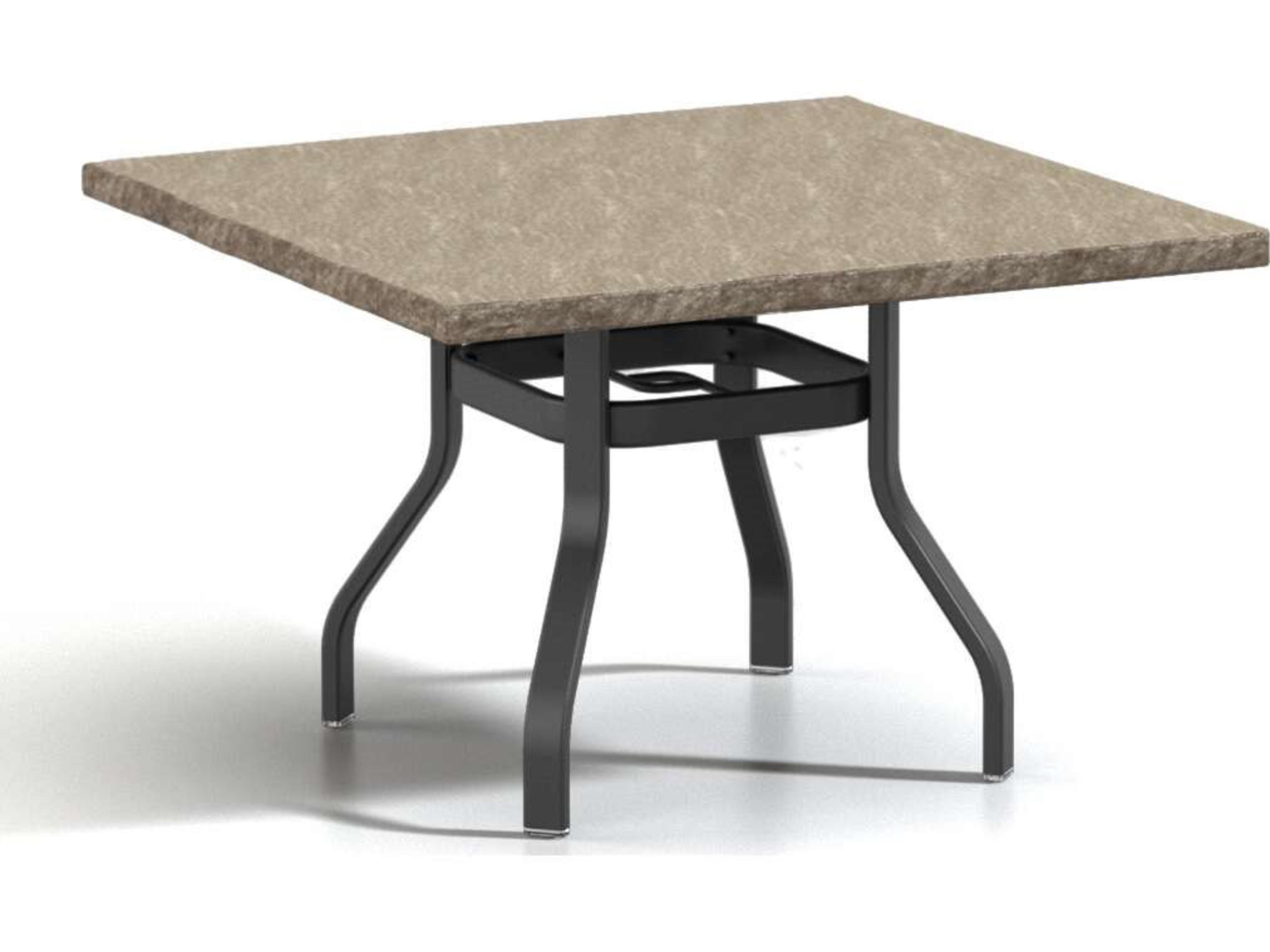 Slate Natural Series Aluminum 42" Square Dining Table