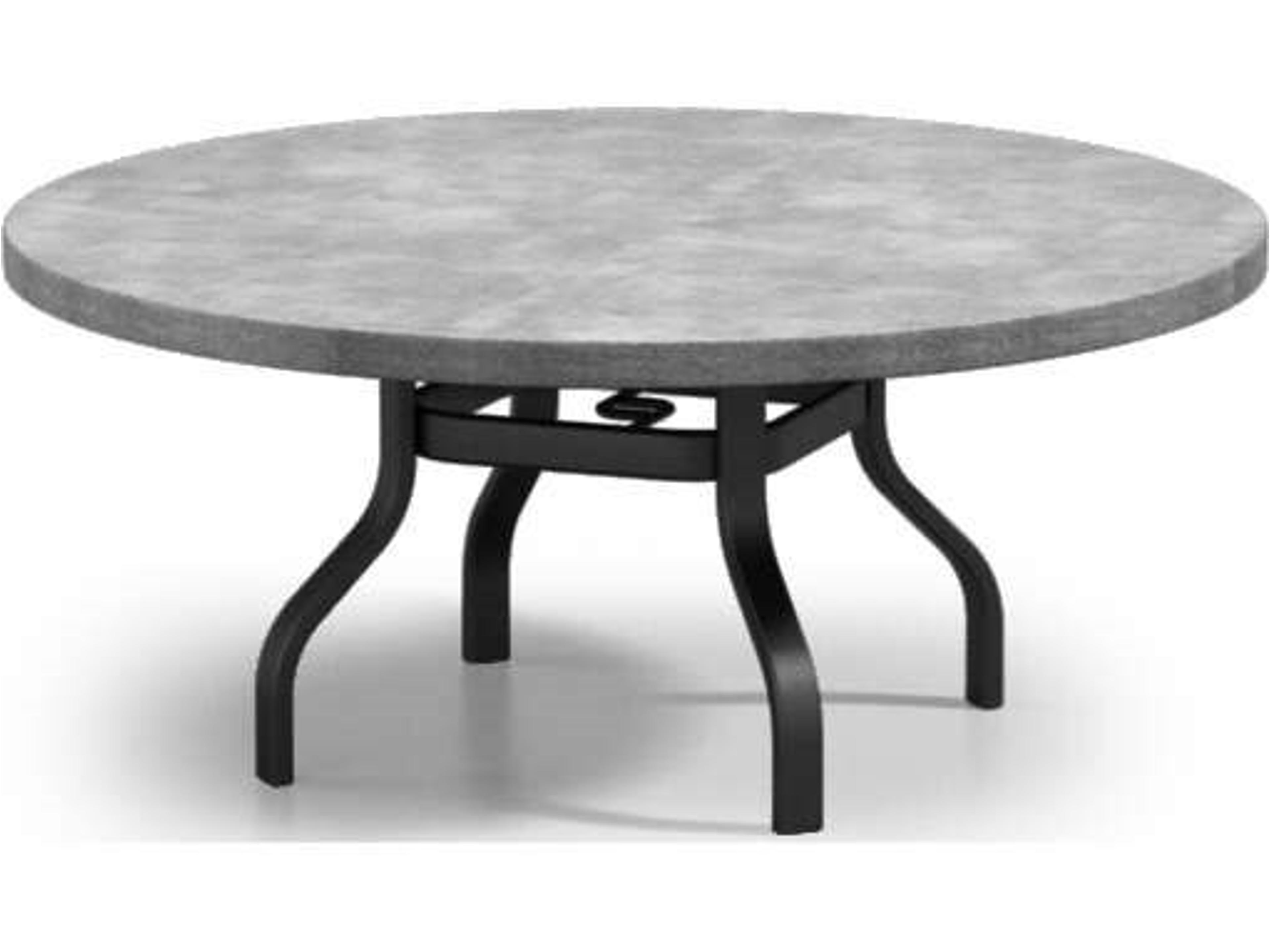 Concrete Aluminum Round Patio Chat Table