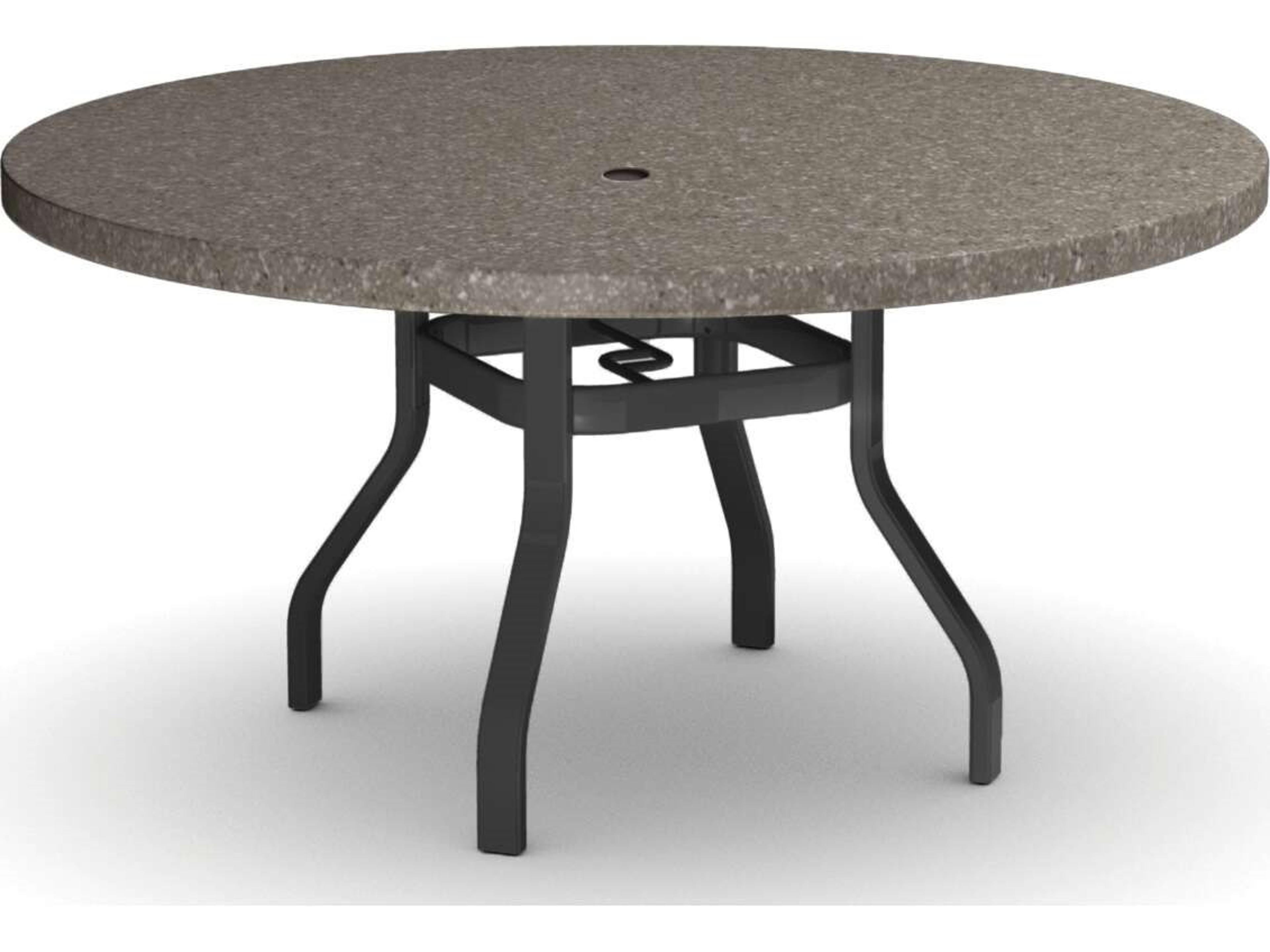 Stonegate Natural Series 54" Round Dining Table with Umbrella Hole in Universal Base
