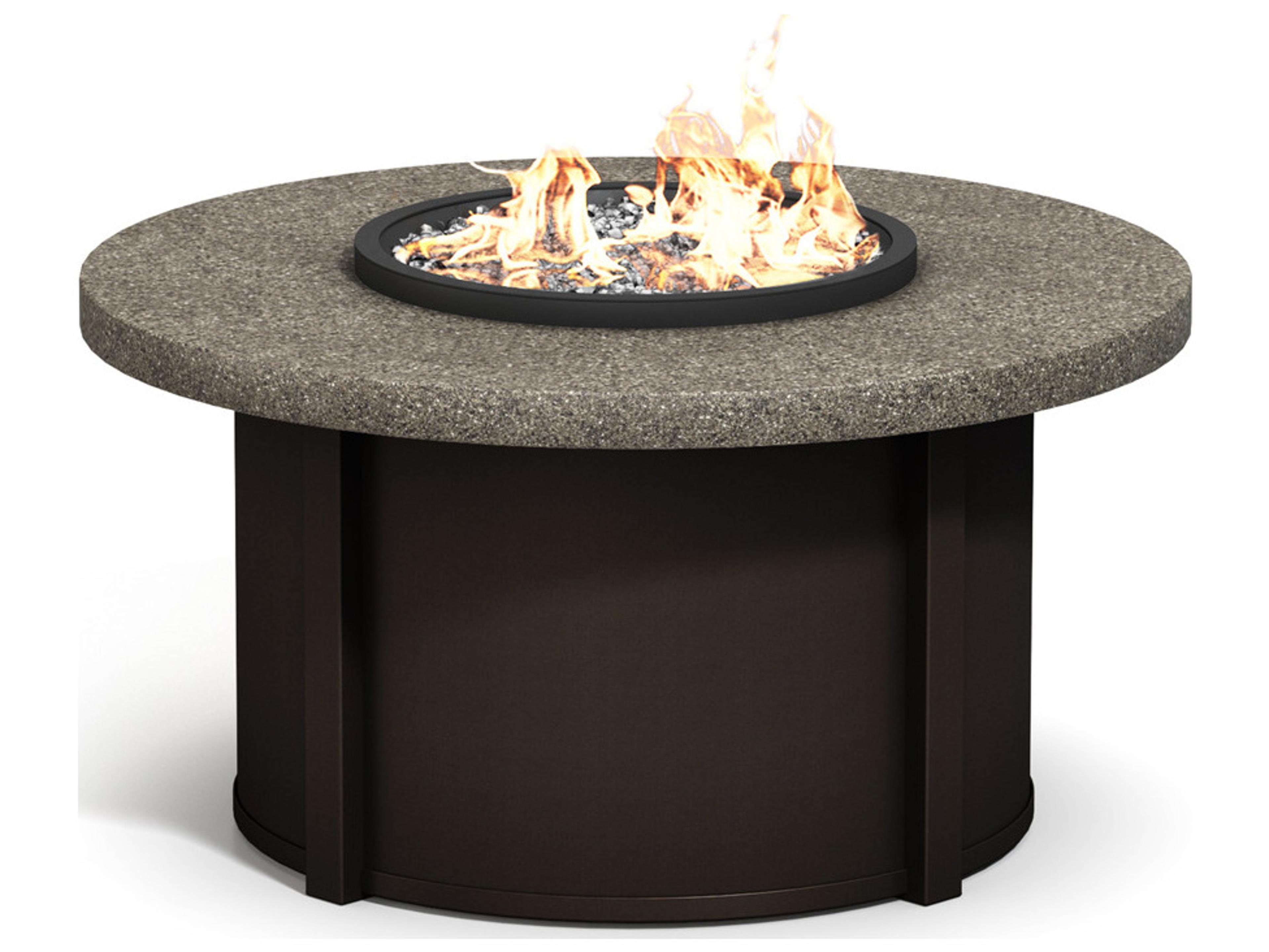 Stonegate Aluminum Round Patio Fire Pit Table