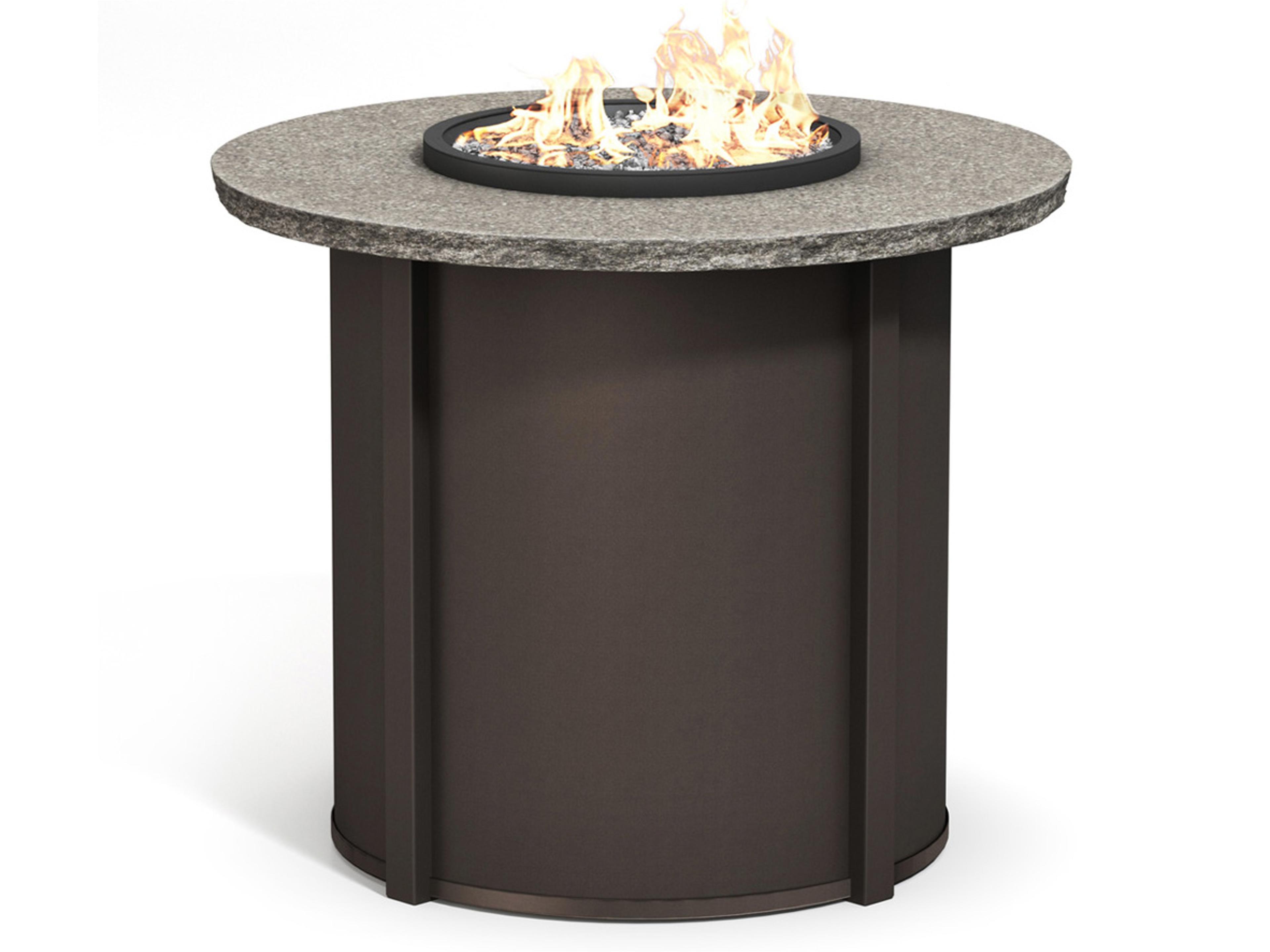 Shadow Rock Aluminum Round Outdoor Fire Pit Table