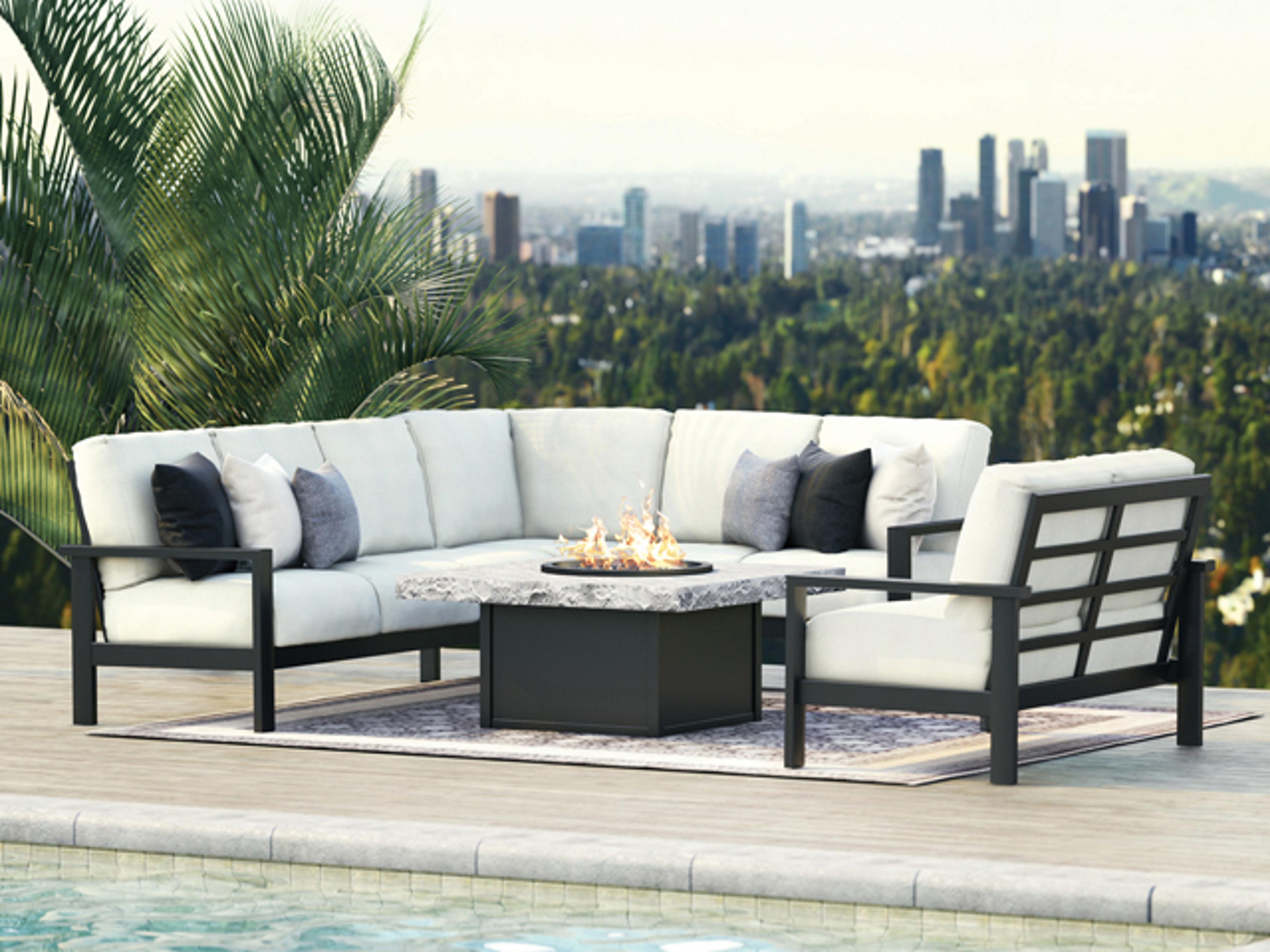 Homecrest Slate Aluminum Square Fire Pit Table Top