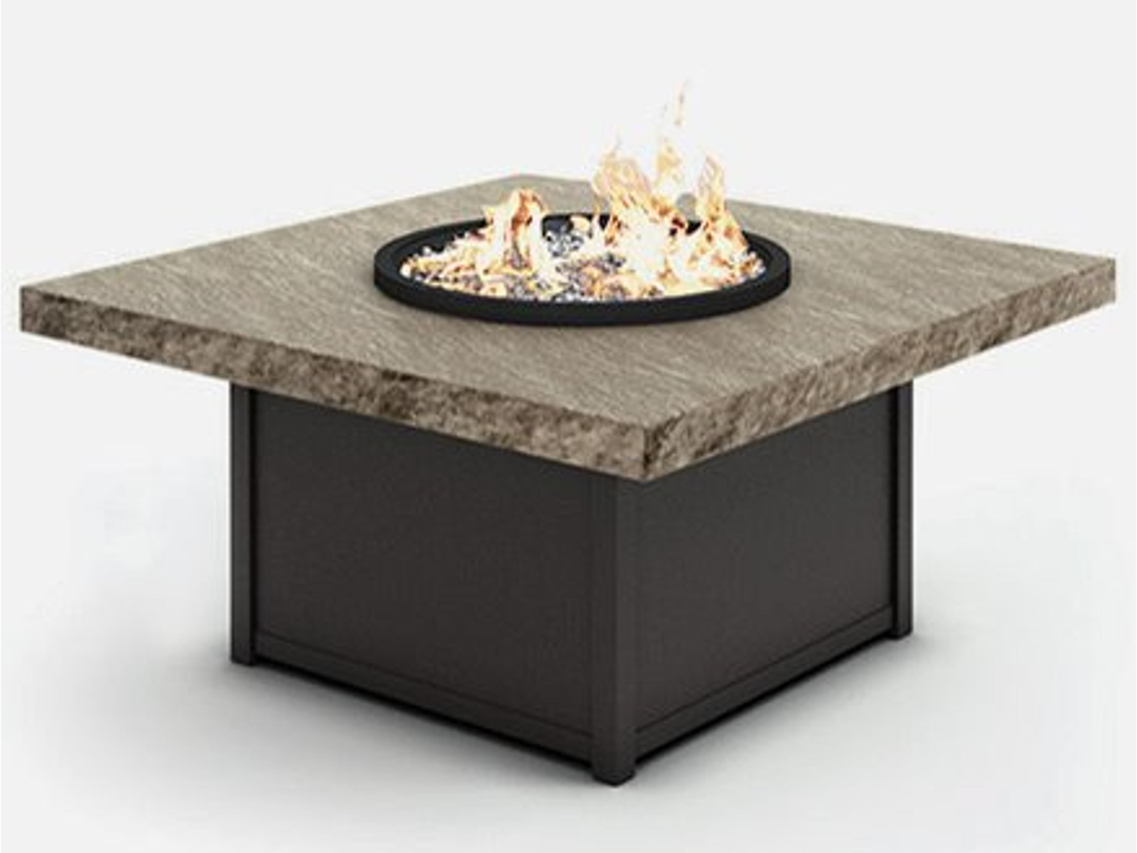 Slate Aluminum Square Fire Pit Table Top