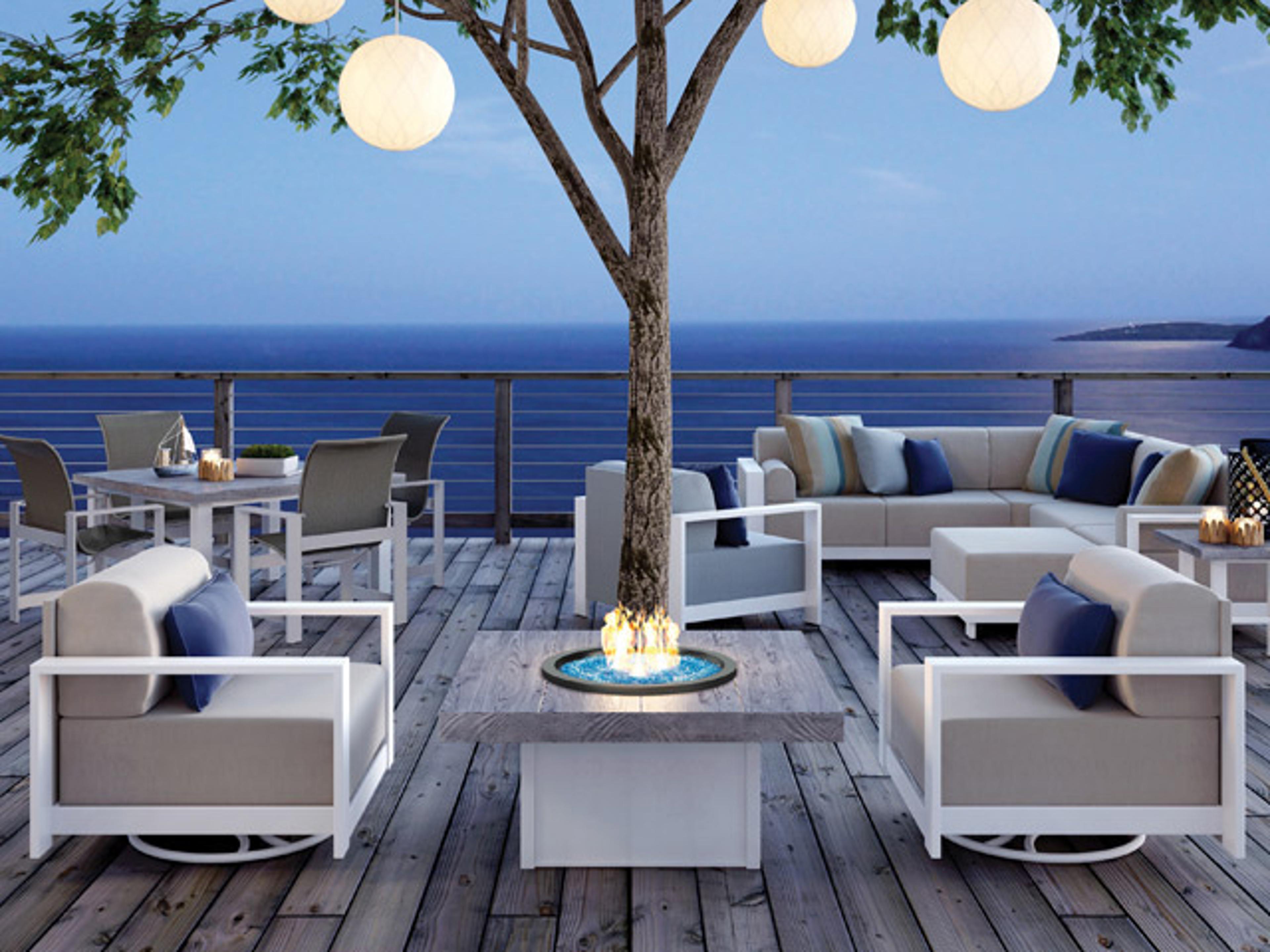 Homecrest Timber Faux Wood Aluminum Square Fire Pit Table Top