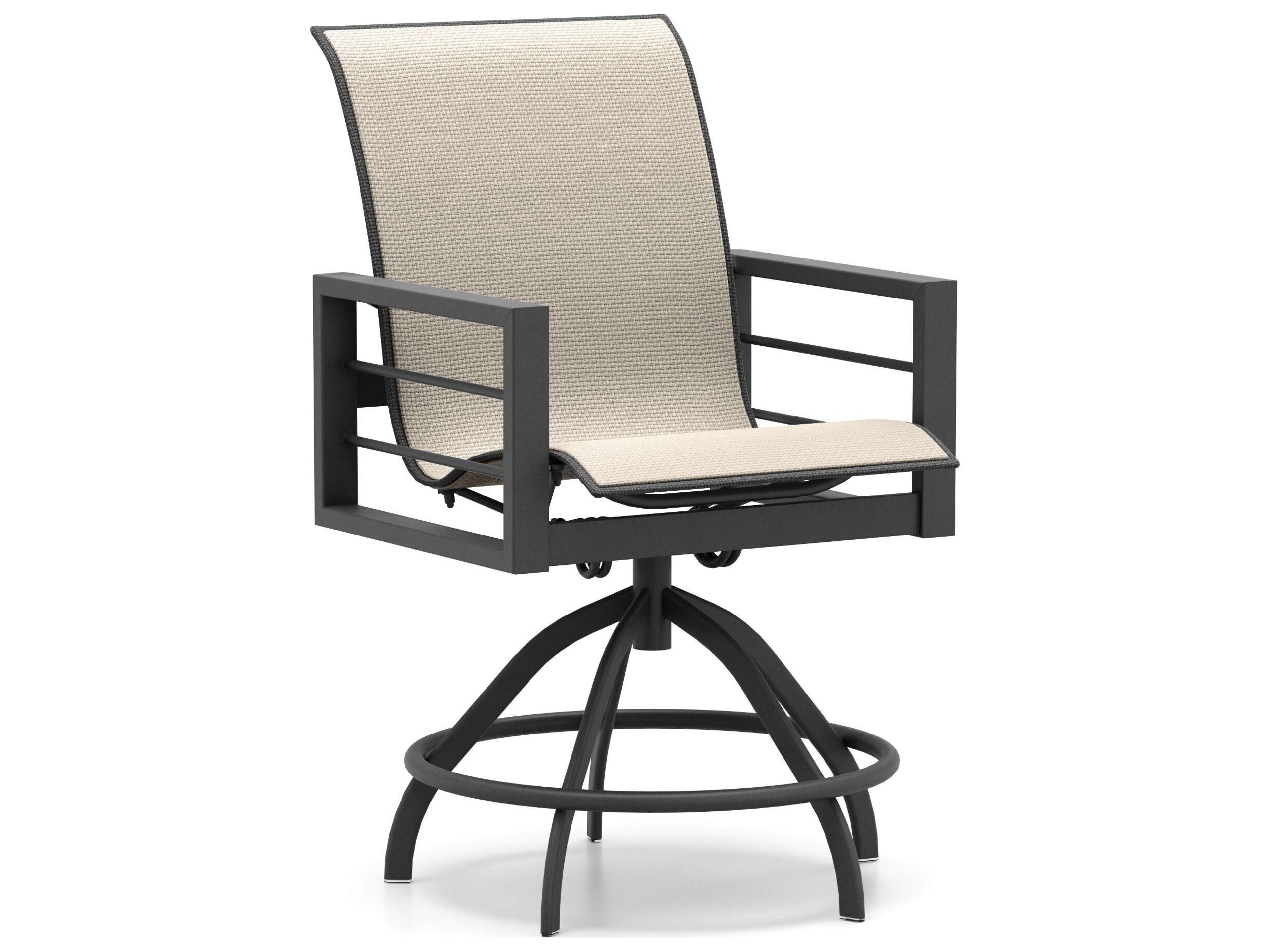 Sutton Sling Aluminum Swivel Rocker Counter Stool