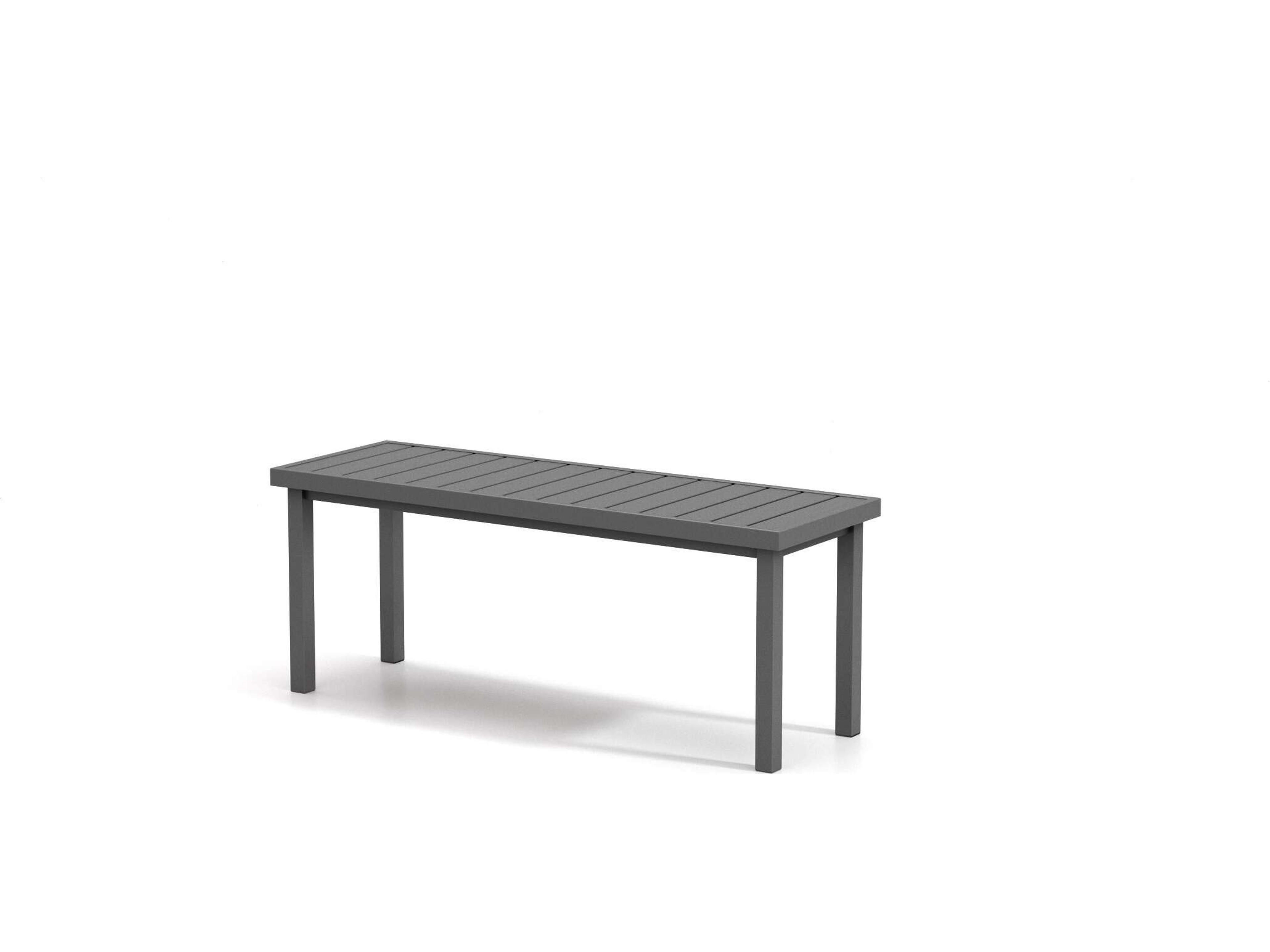 Latitude Aluminum Rectangular Cafe Outdoor Bench