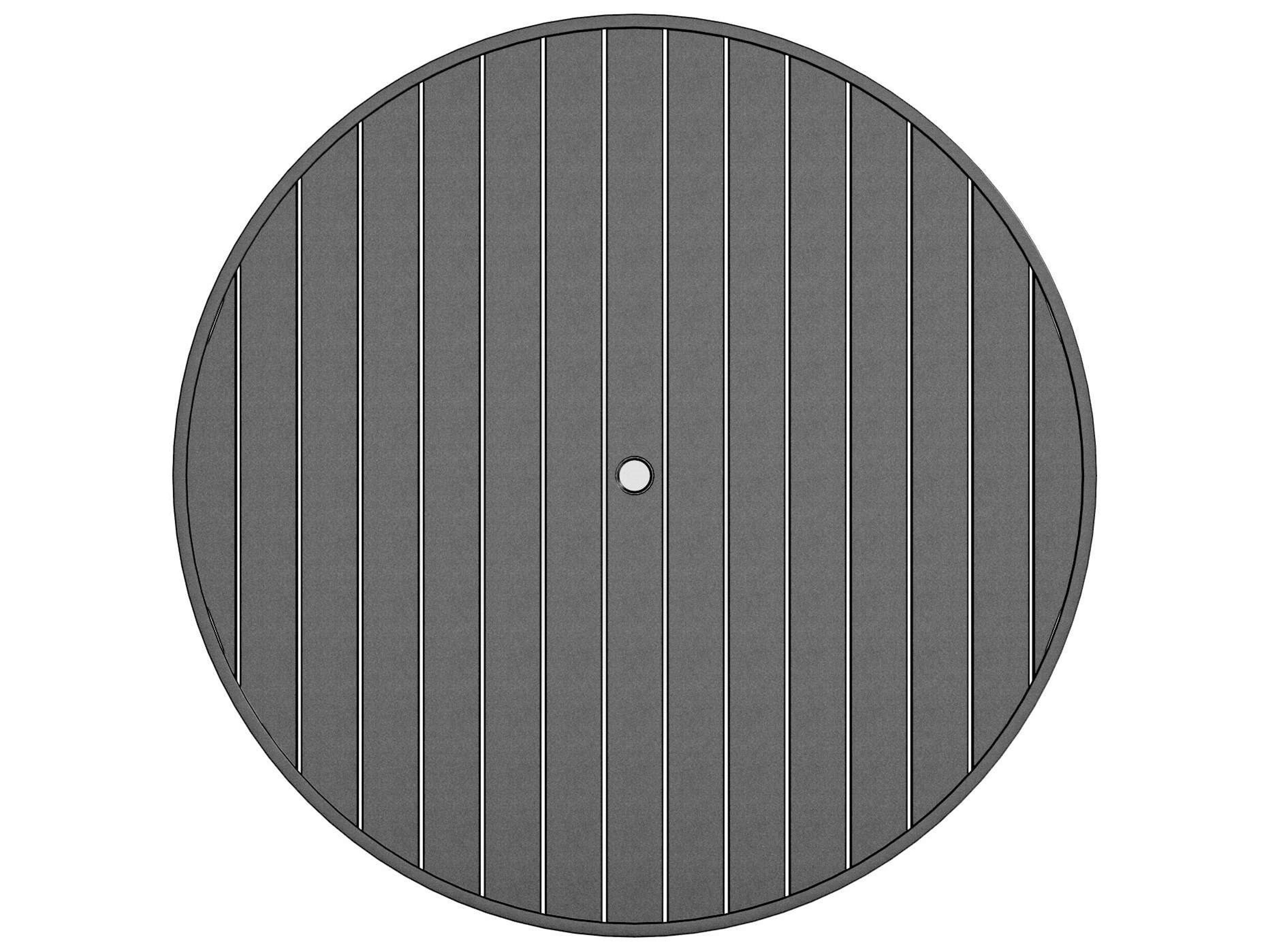 Latitude Aluminum Round Table Top with Umbrella Hole