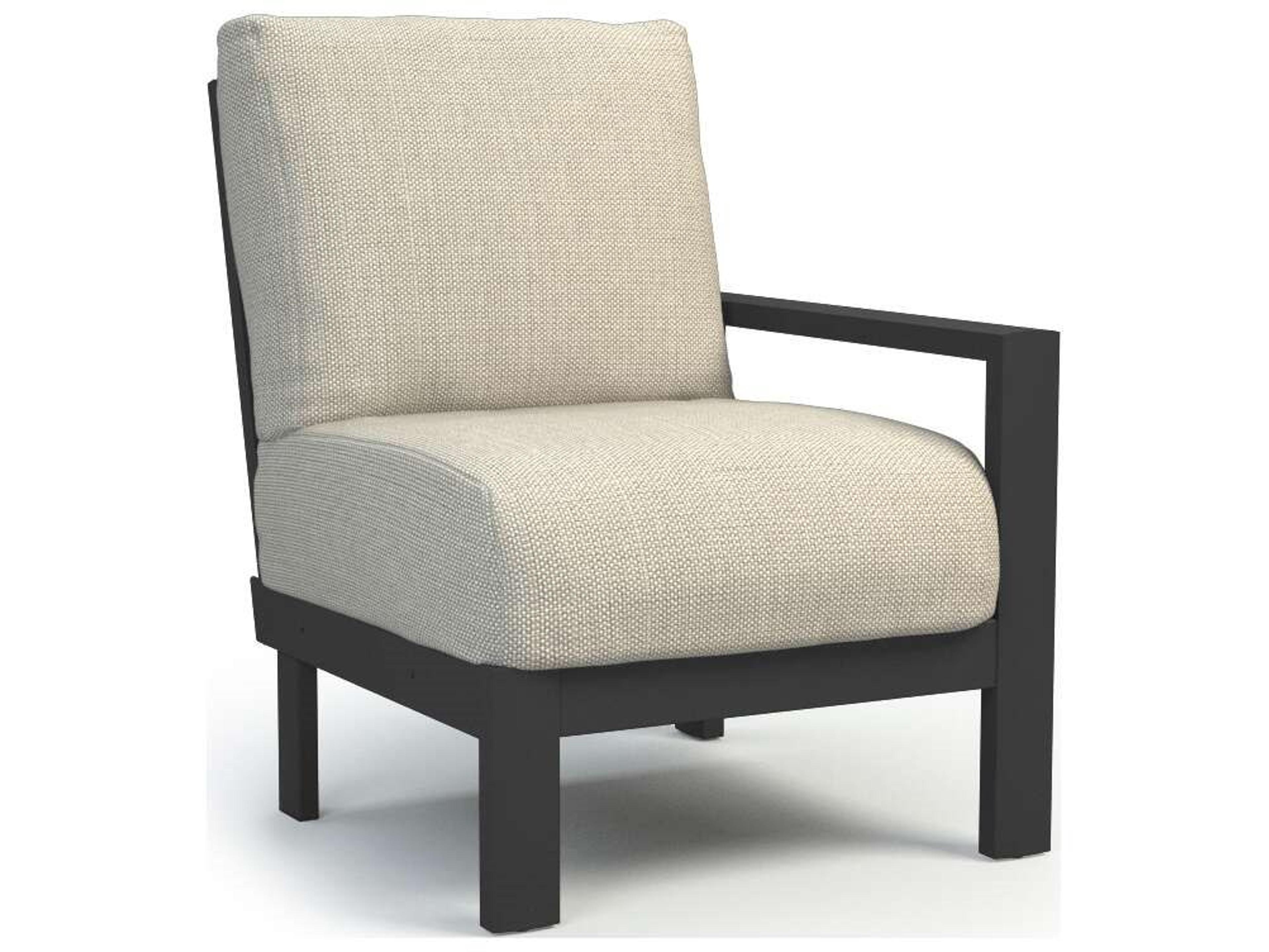 Elements Modular Left Arm Chat Chair Modern Aluminum