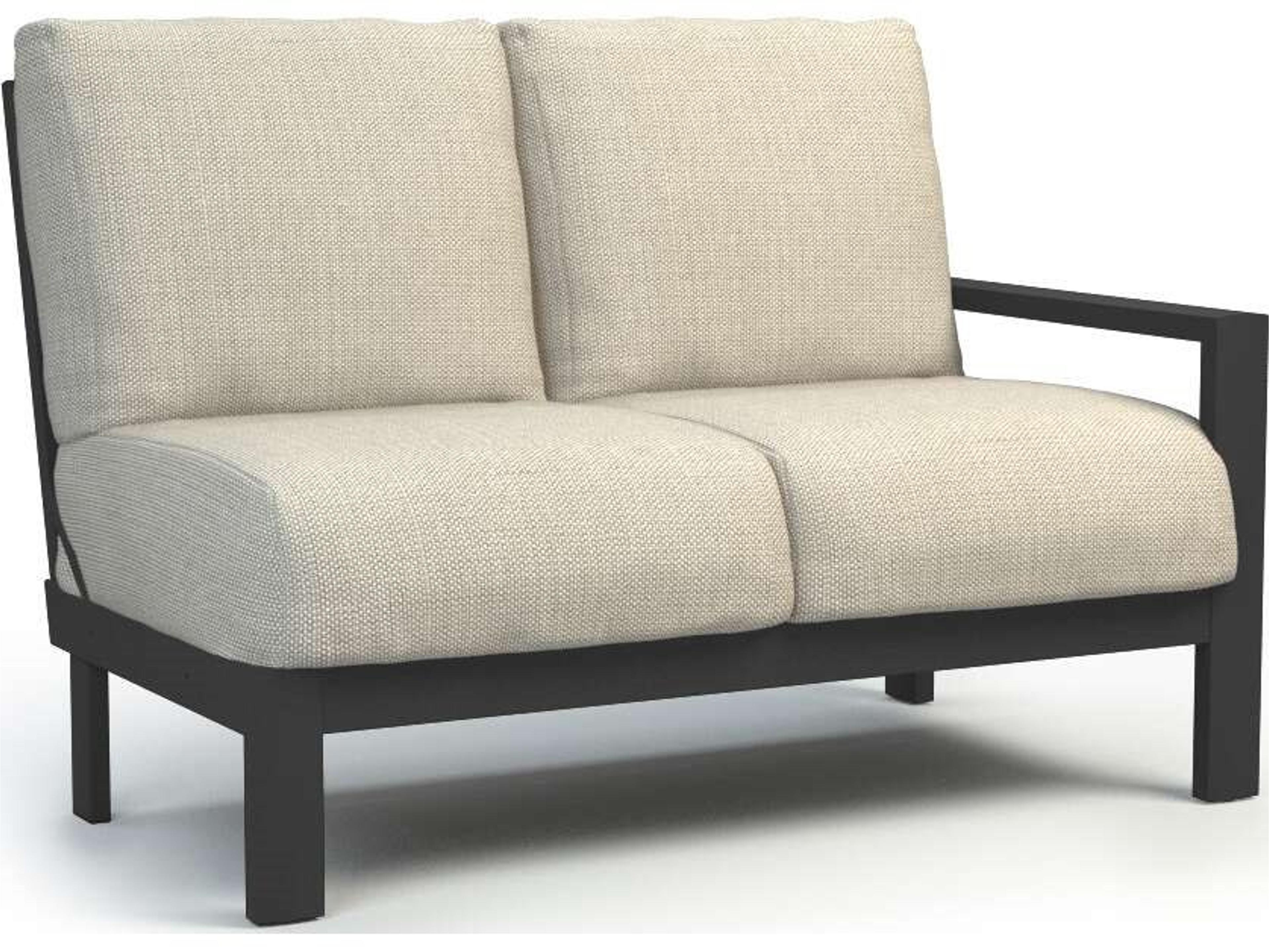 Elements Modular Left Arm Loveseat Modern Aluminum