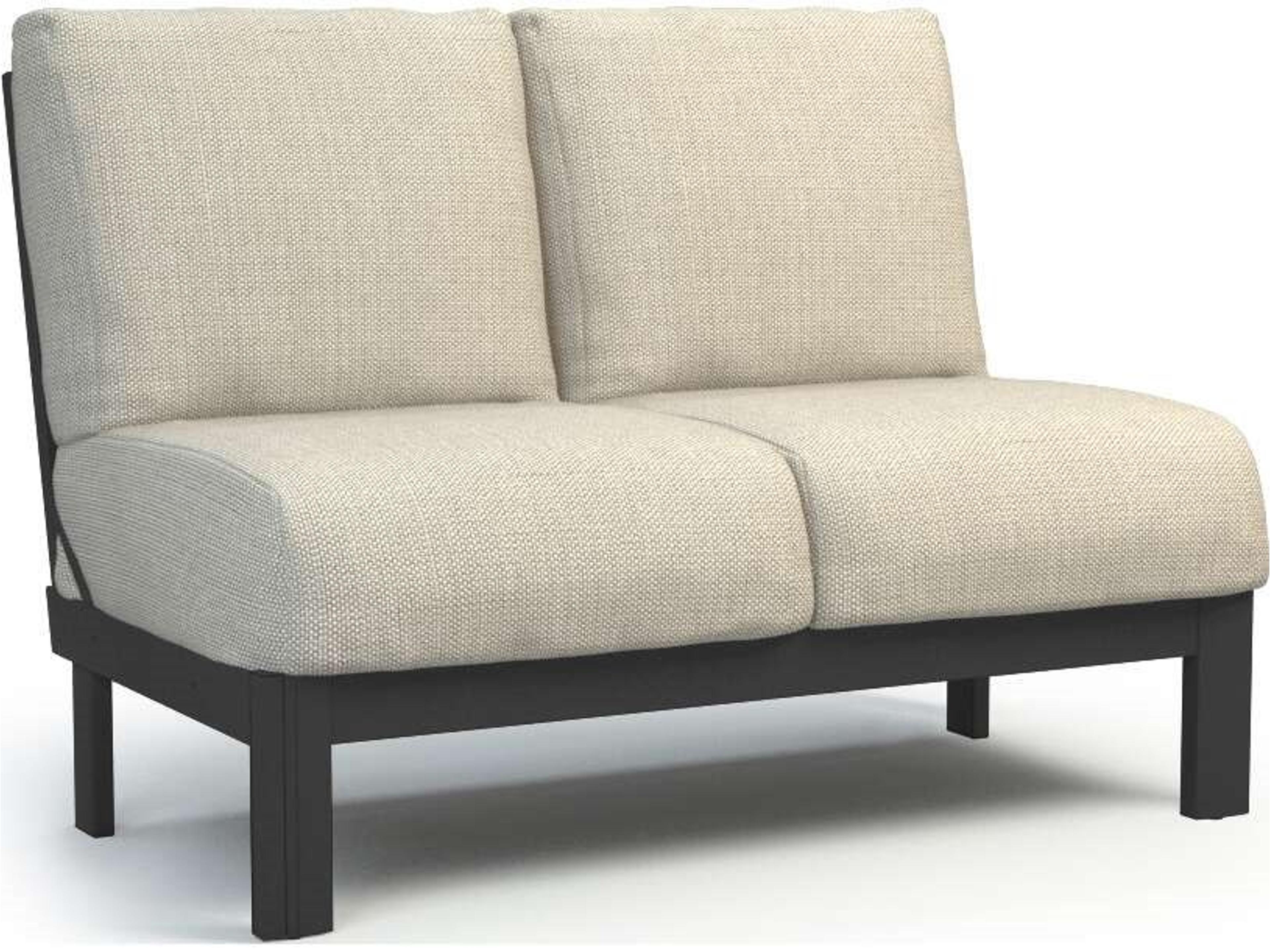 Elements Modular Armless Loveseat Modern Aluminum