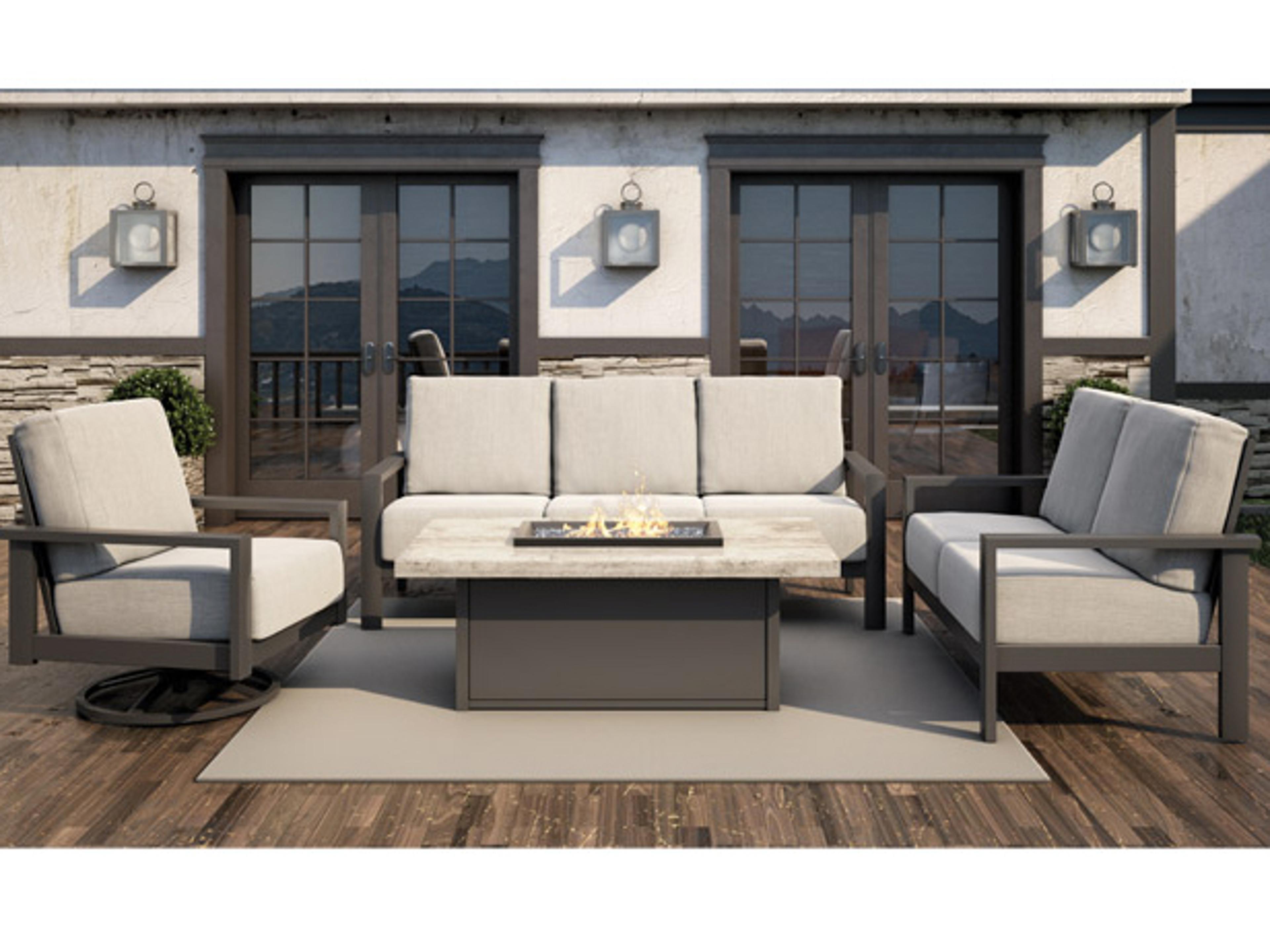 Homecrest Elements Cushion Aluminum High Back Patio Sofa