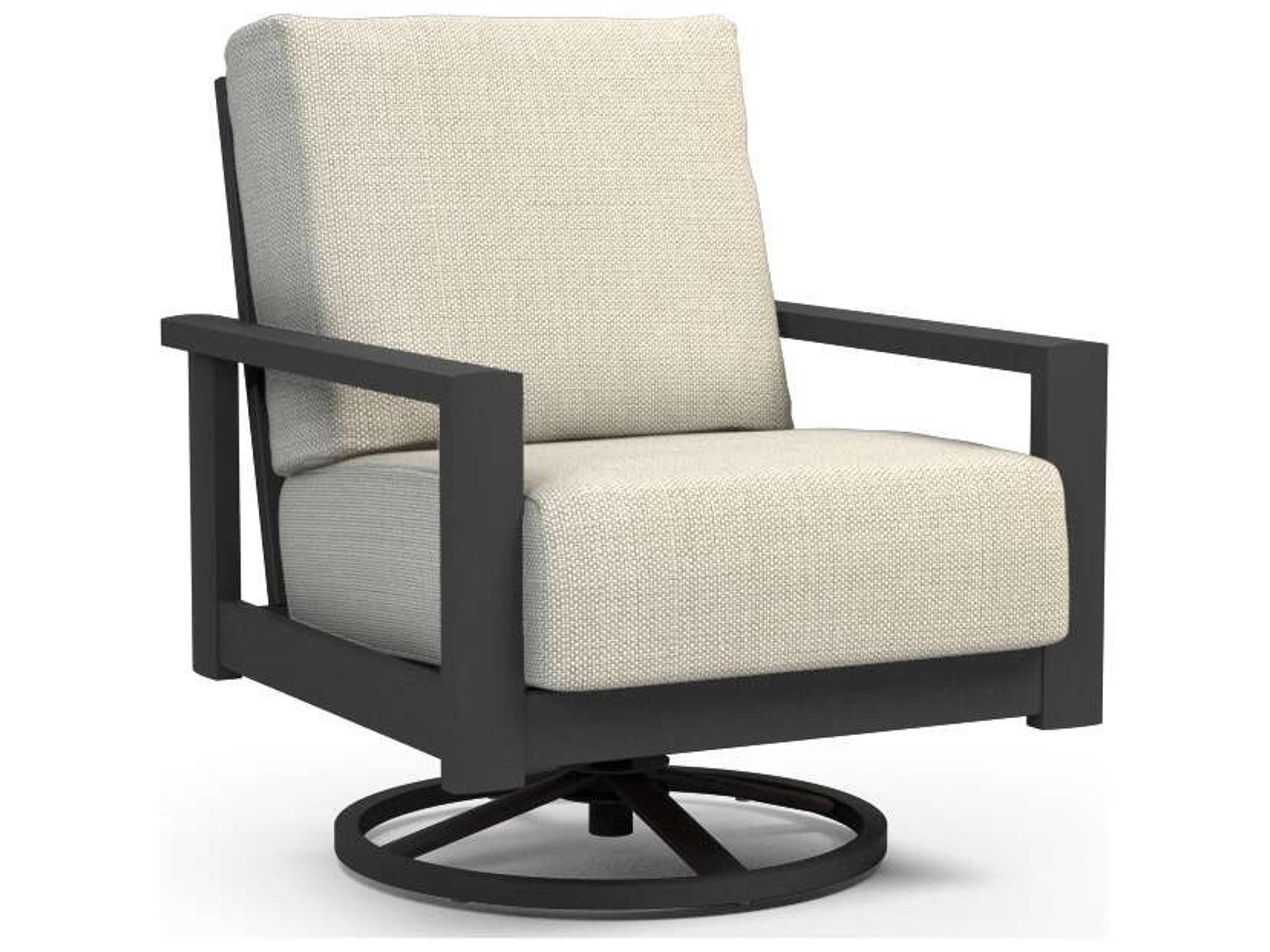 Elements Cushion Swivel Rocker Chat Chair Aluminum
