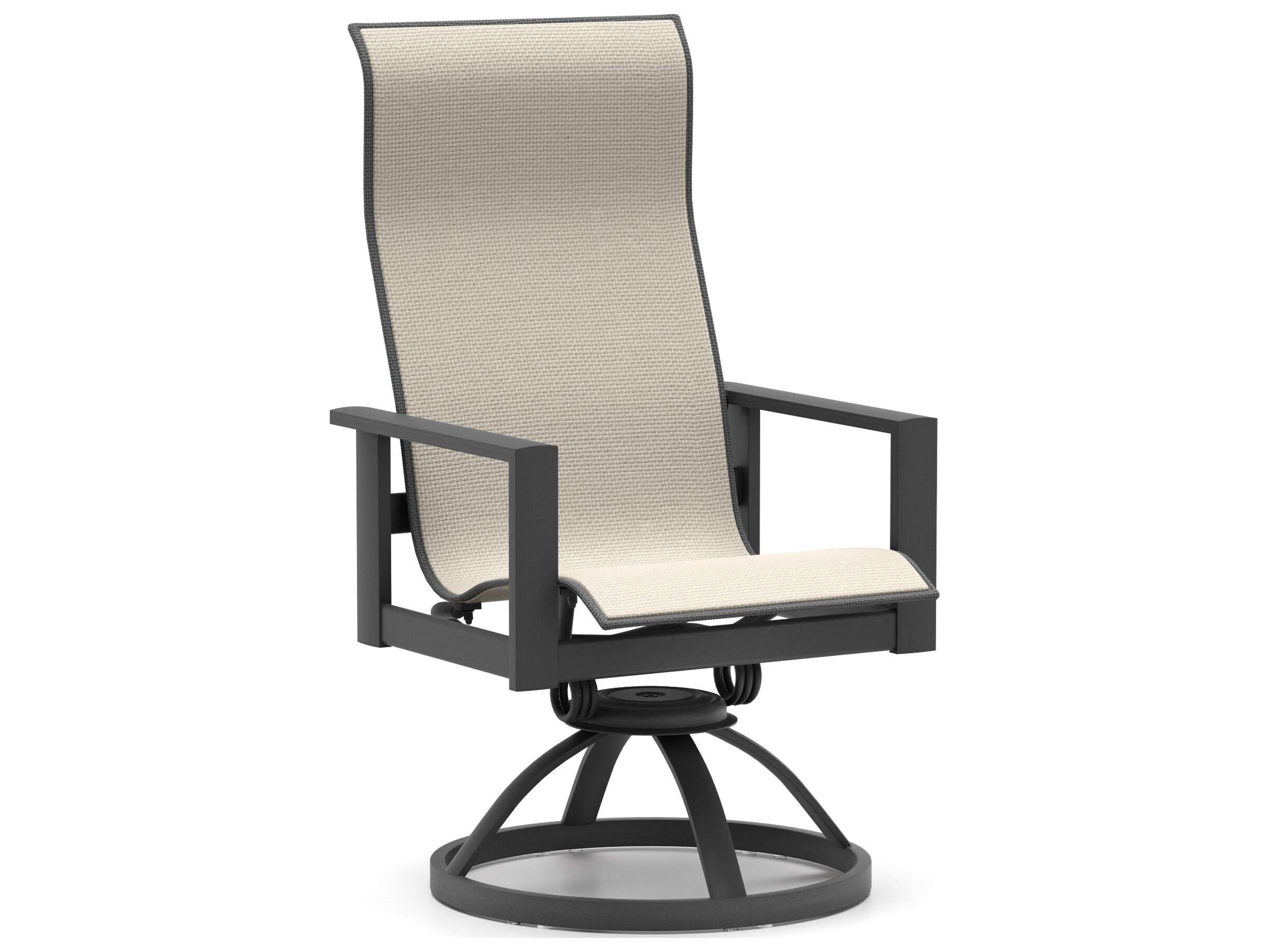Elements High Back Swivel Rocker Sling Outdoor Chair