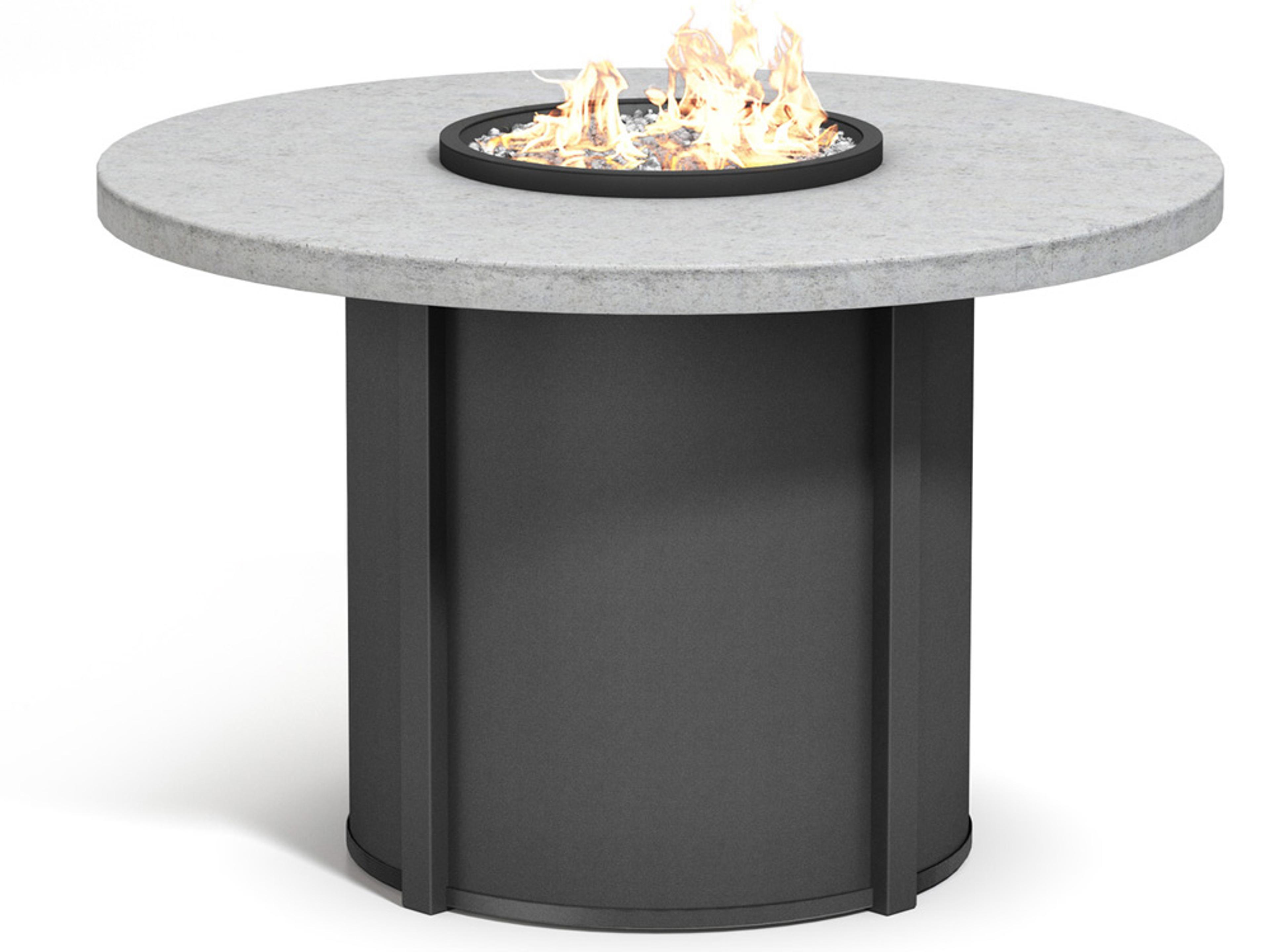 Concrete Aluminum Round Patio Fire Pit Table