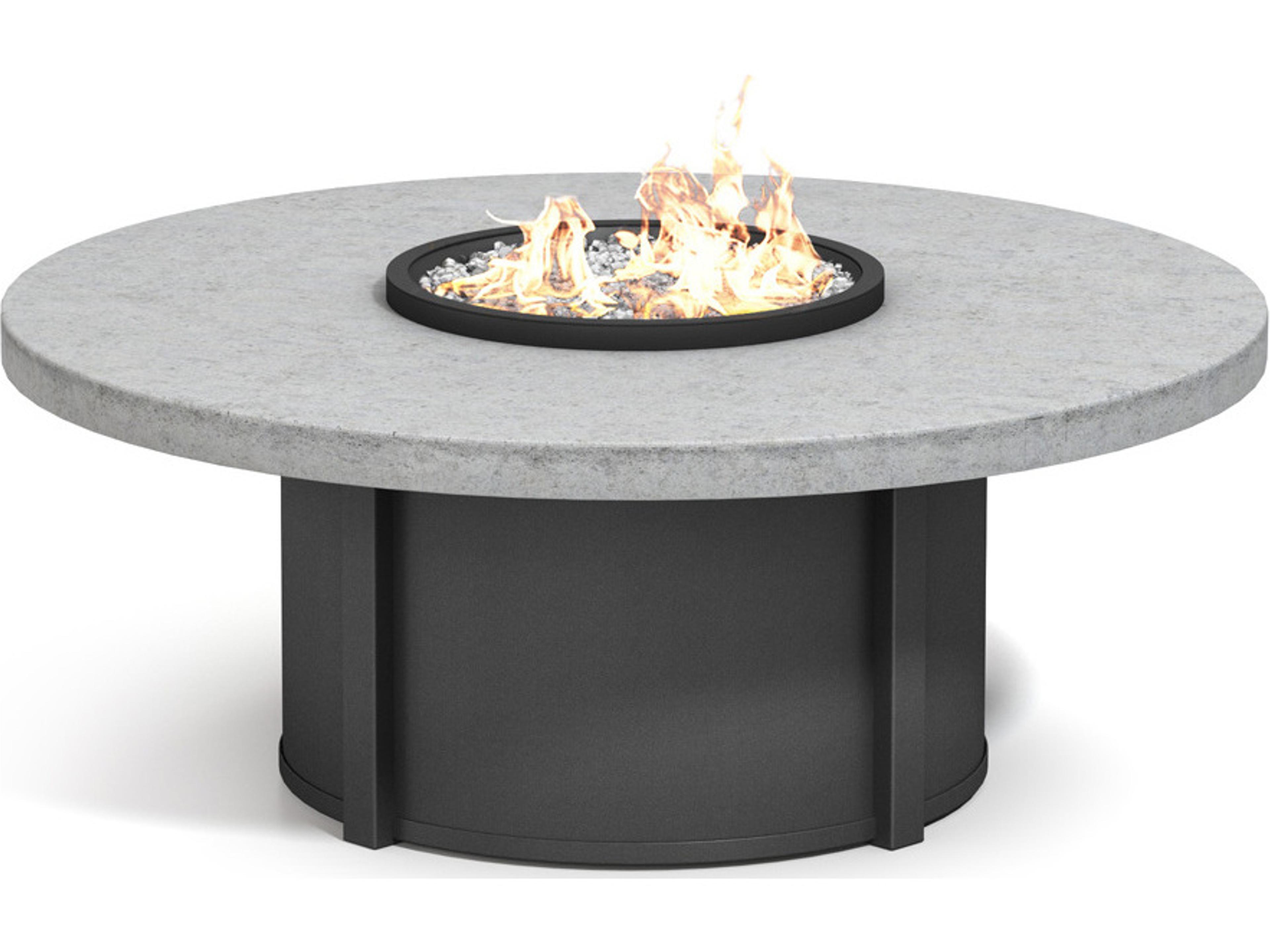 Concrete Aluminum Round Outdoor Patio Fire Pit Table