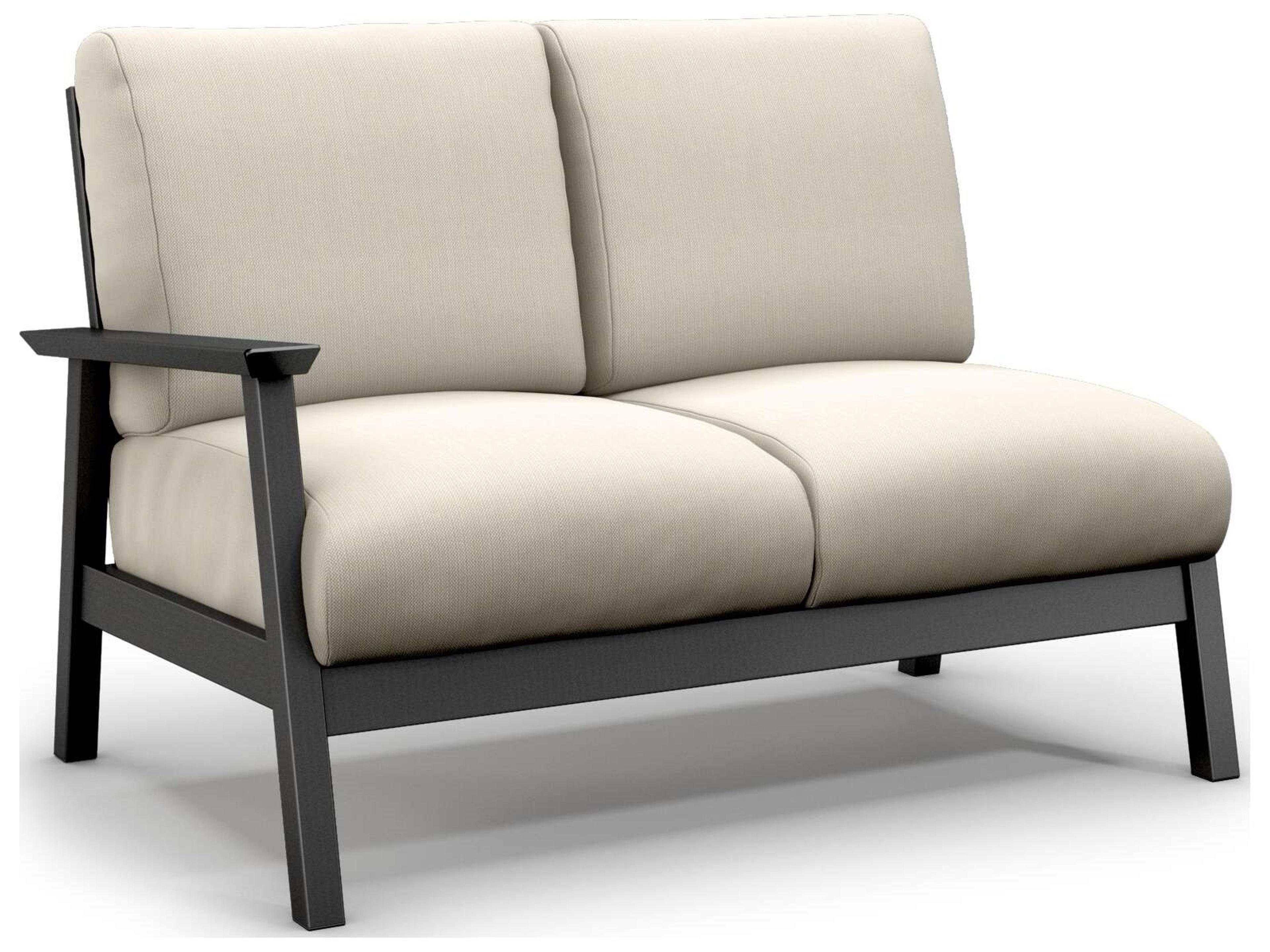 Revive Modular Aluminum Cushion Right Arm Outdoor Patio Loveseat