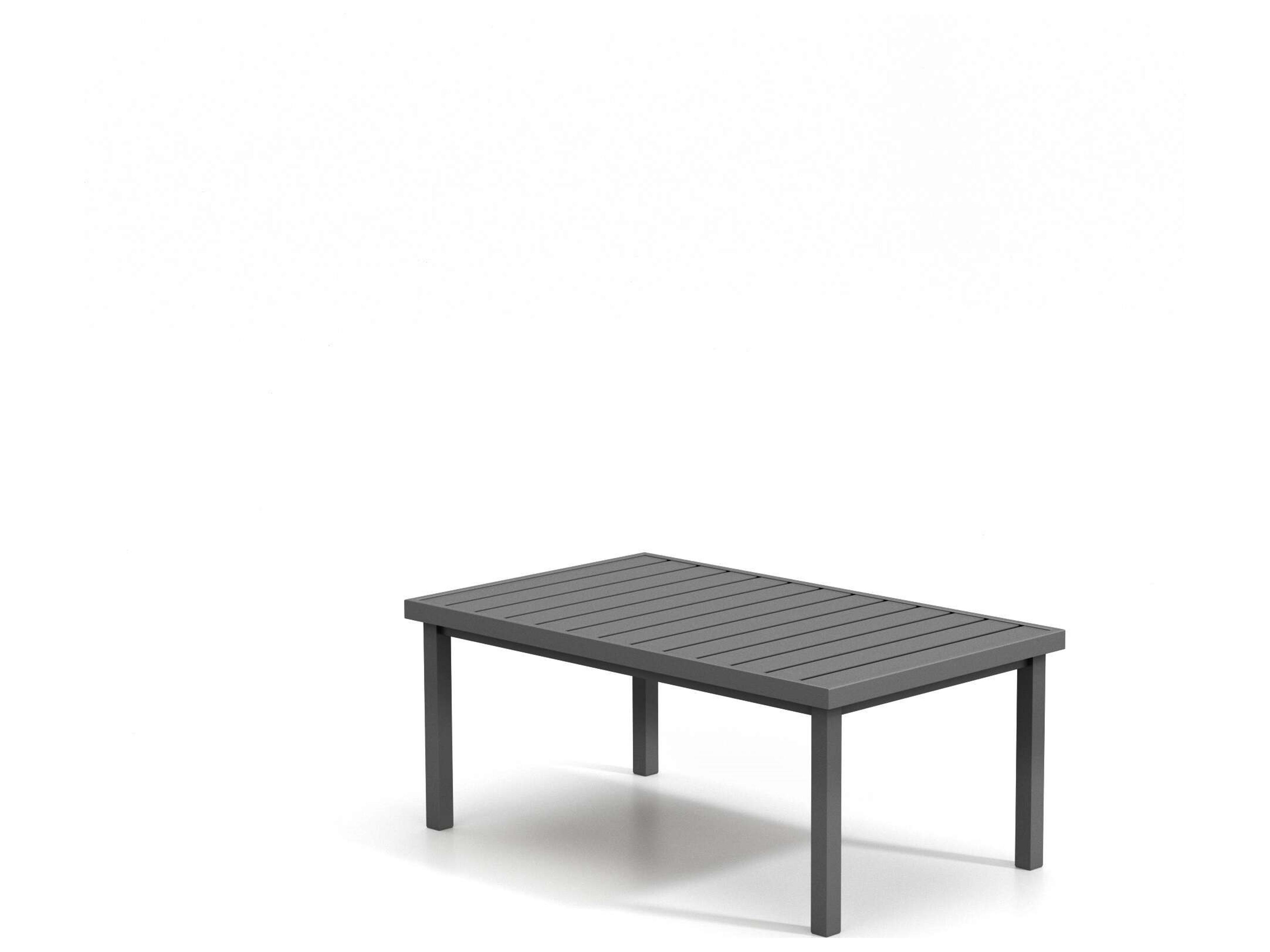 Latitude Aluminum Rectangular Post Base Outdoor Coffee Table