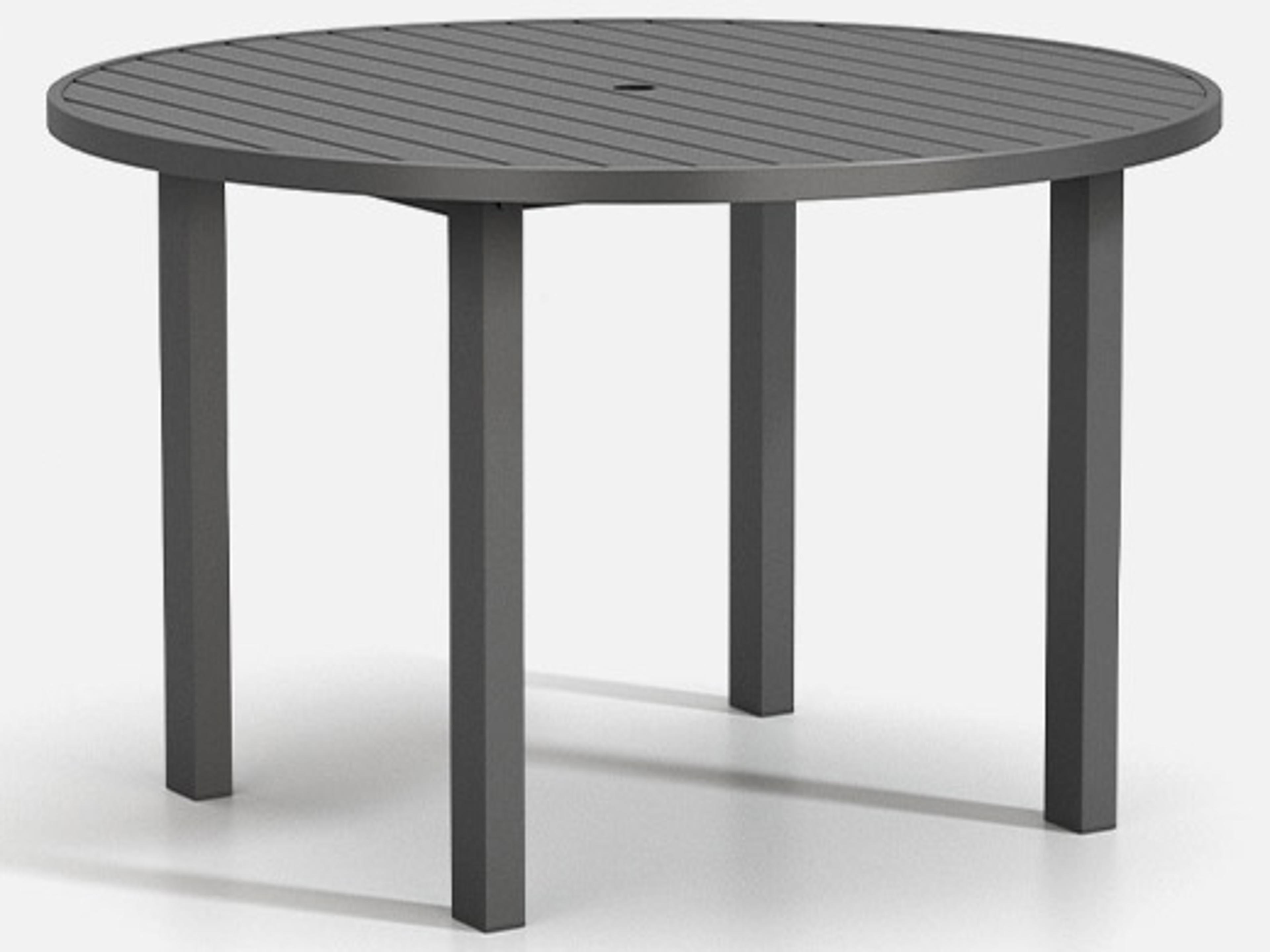 Latitude Aluminum Round Counter Post Table with Umbrella Hole