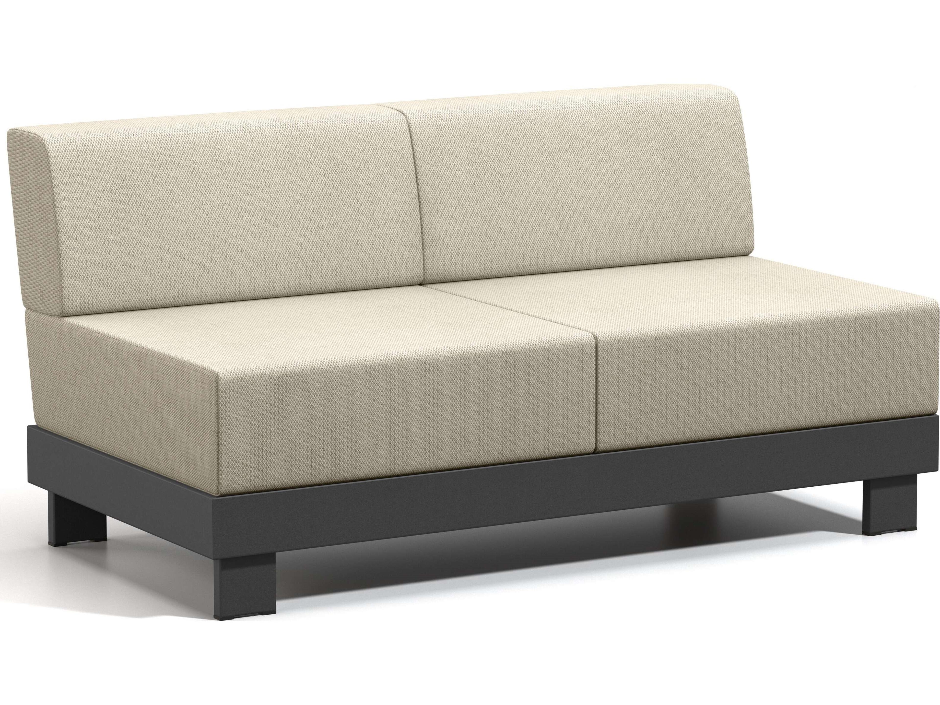 Urban Cushion Aluminum Modular Outdoor Loveseat